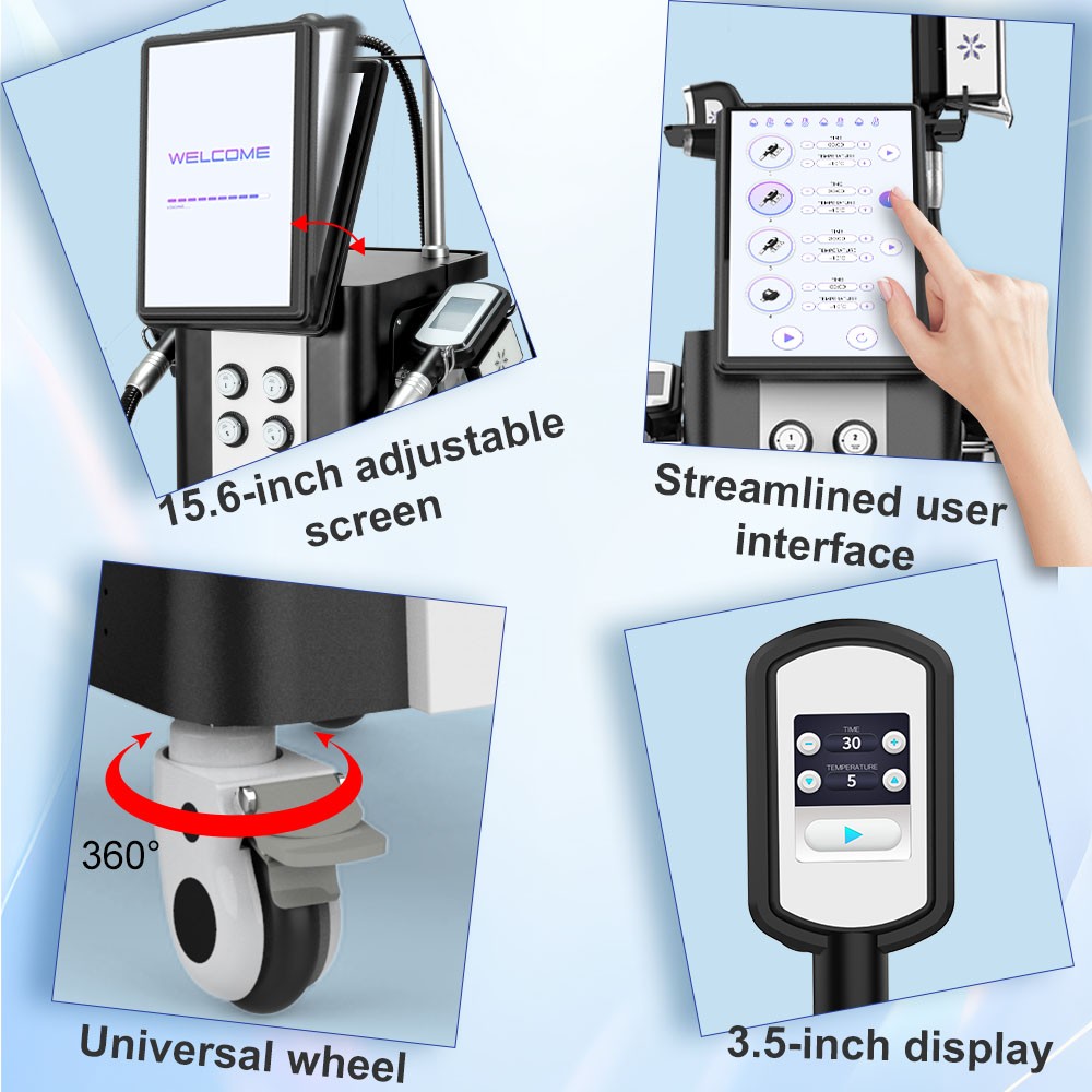 4 Handles Freezing Double Chin Removal Cool Therapy Body Massager Beauty Machine