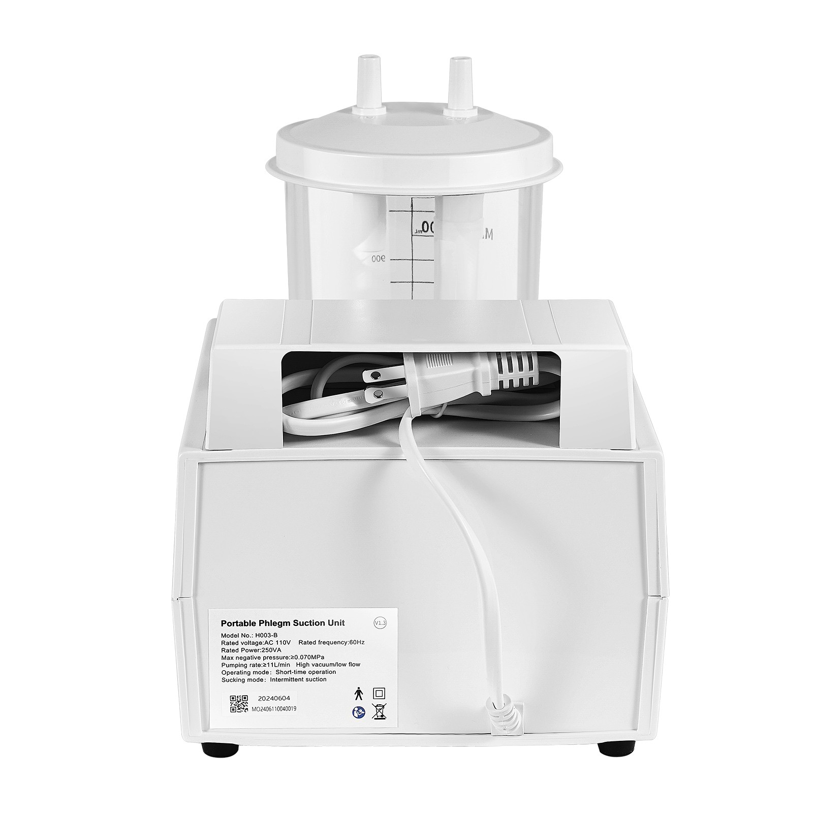 110V Portable Phlegm Suction Unit Sputum Aspirator Machine Medical Vacuum Pump
