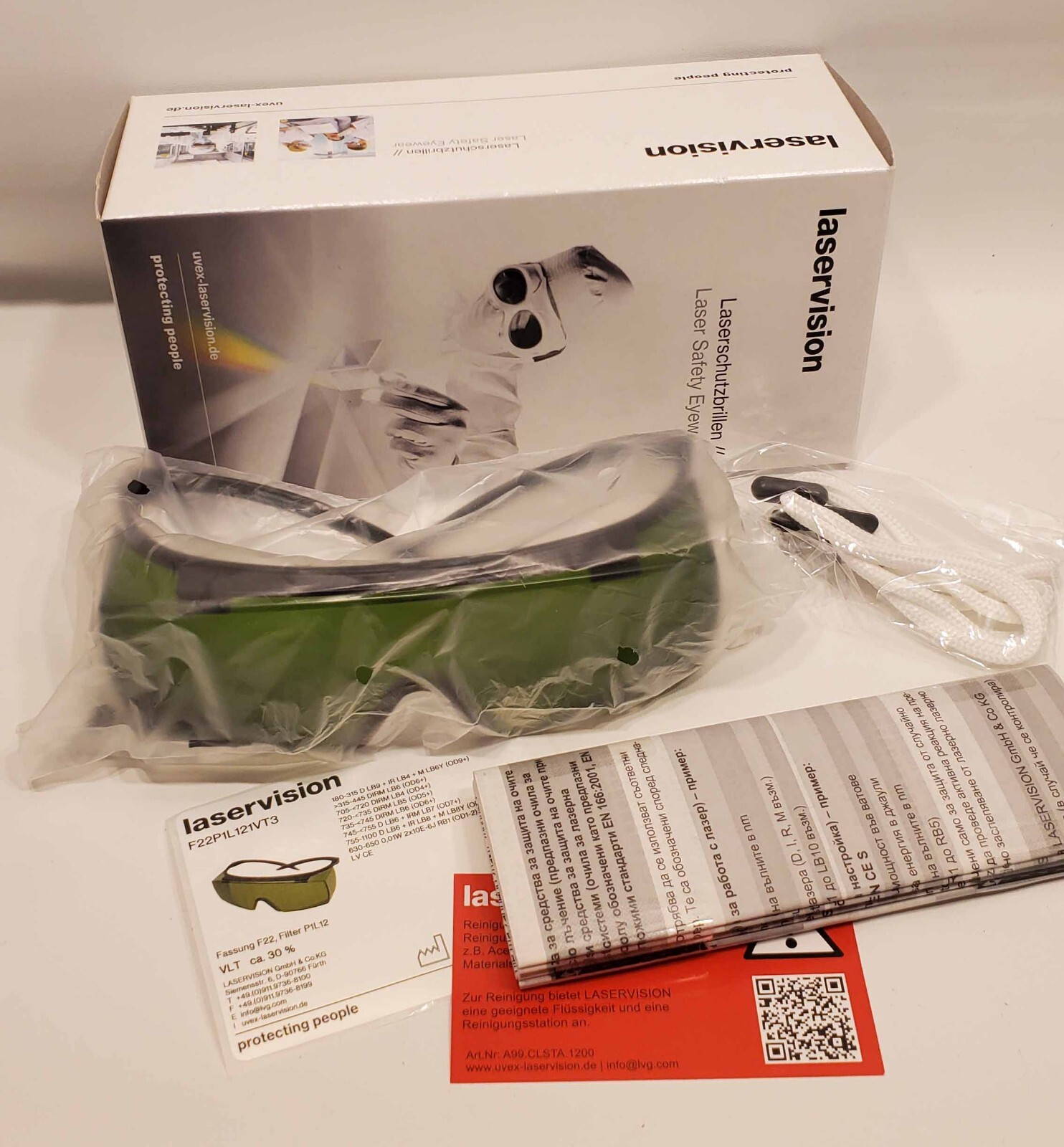 UVEX LASERVISION F22P1L121VT3 Laser Safety Shields Glasses Eyewear