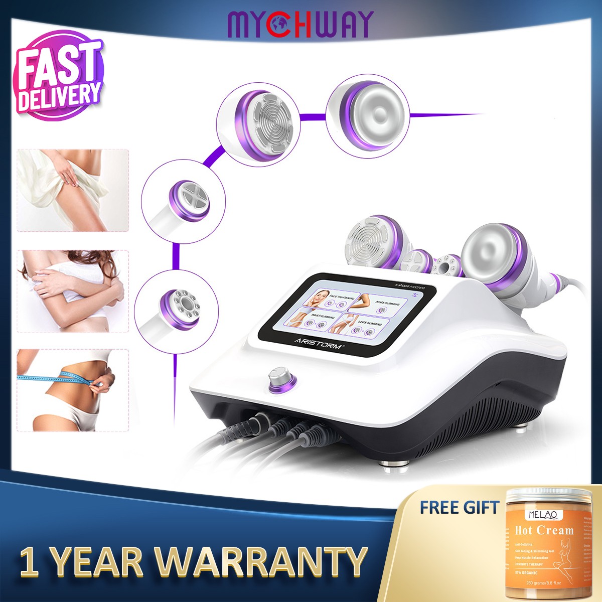 4 in 1 30 System Beauty Machine for Body Massage Facial Skin Care Flat Handle