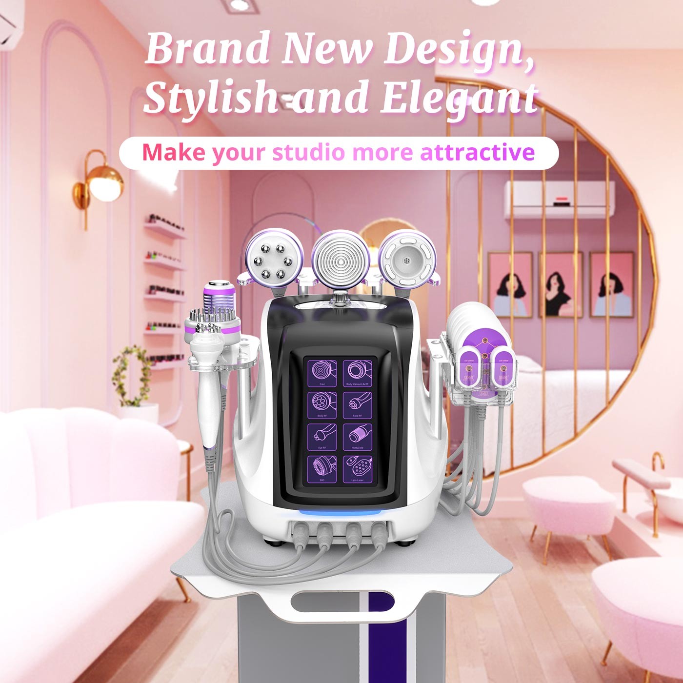 9 in 1 Multifunction Beauty Machine for Body Massage Facial Skin Care Salon Use