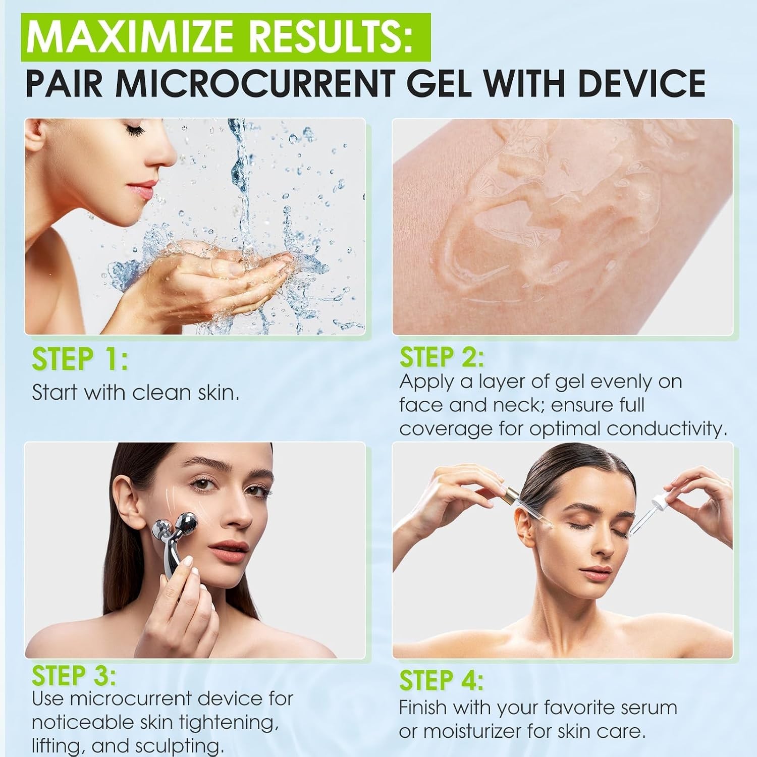 Moisturizing Conductive Gel for EMS, RF & TENS – 8.5 oz Non-Sticky Formula
