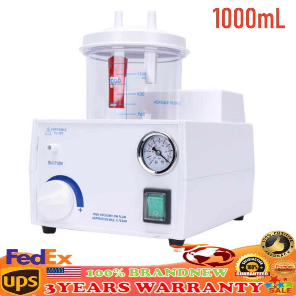 Portable Dental Suction Machine Oral Emergency Vacuum Phlegm Suction Unit New US
