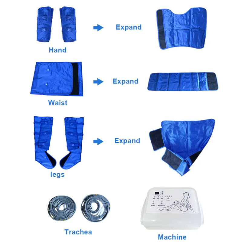 Air Pressure Full Body Suit 16 Air Bag Pressotherapy Lymphatic Drainage Machine