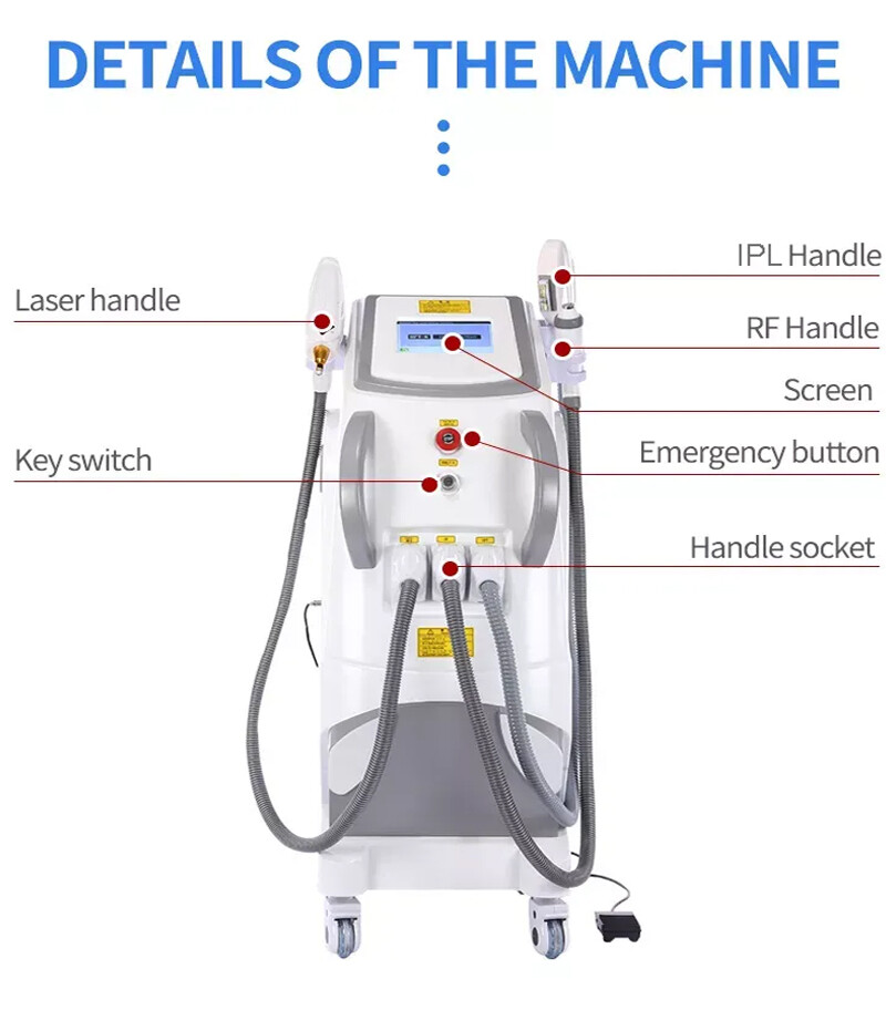 3IN1 ND YAG TATTOO REMOVAL IPL OPT Hair Removal Laser RF Skin Beauty Machine