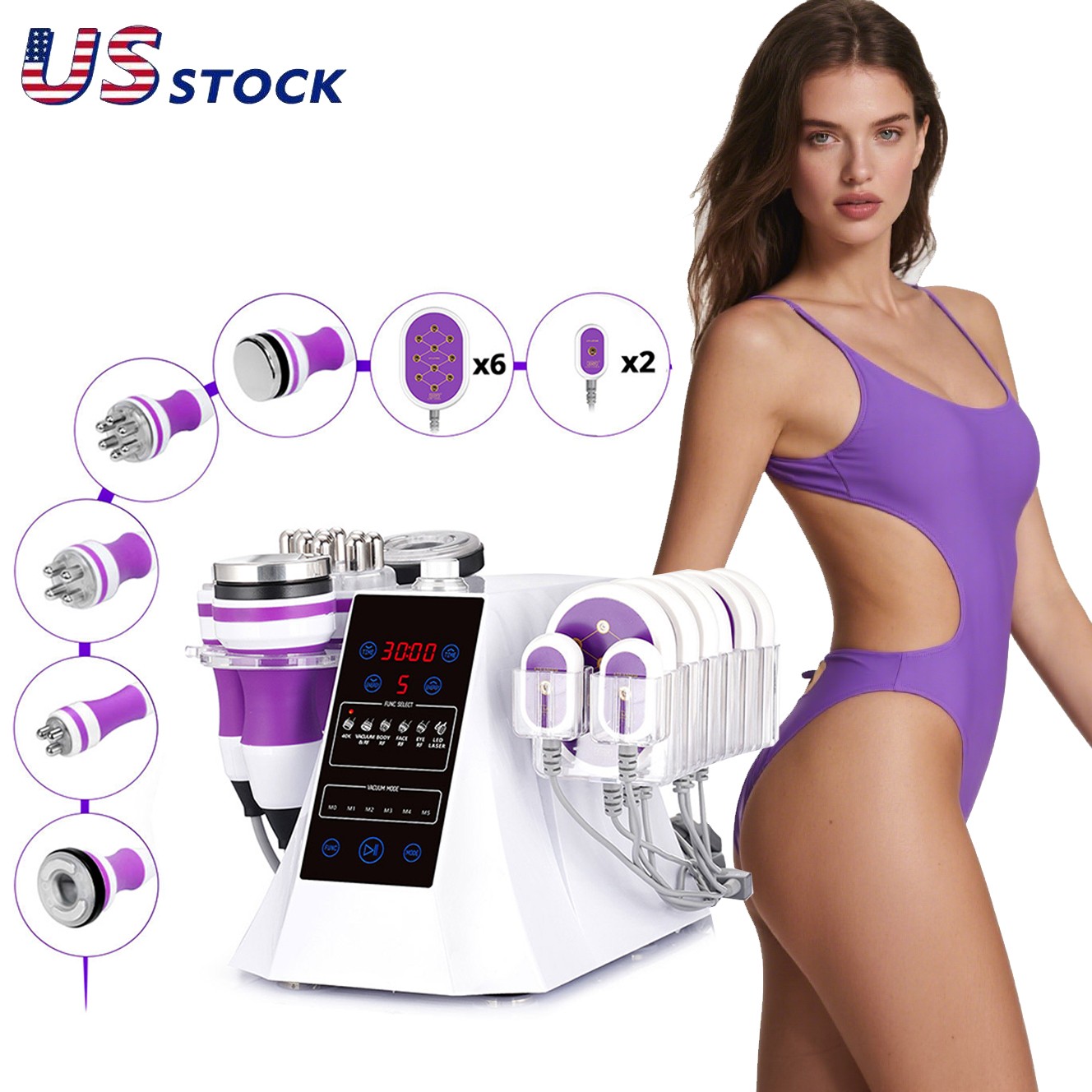 6 IN 1 Full Body Facial Massage Machine for Skin Care Body Massage Salon Machine