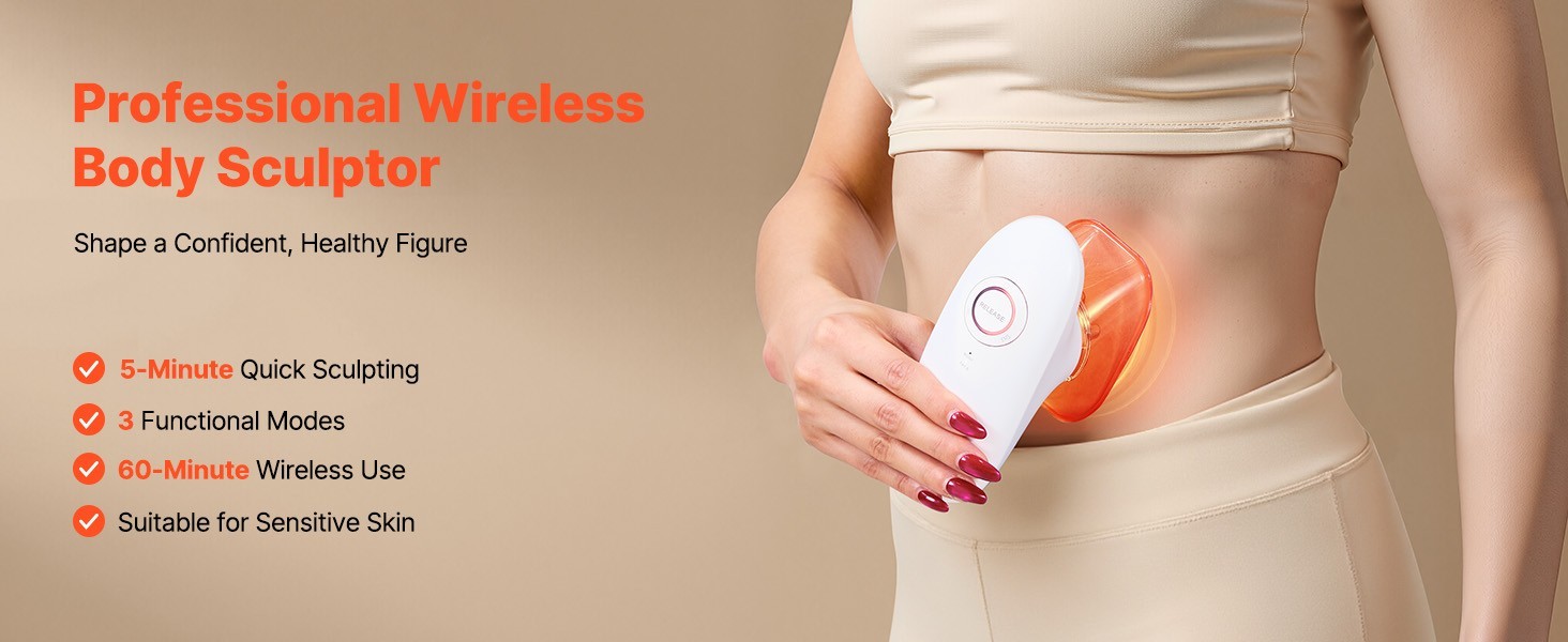 VEVOR Body Sculpting Machine 3-in-1 Electric Cellulite Massager with 3 Modes