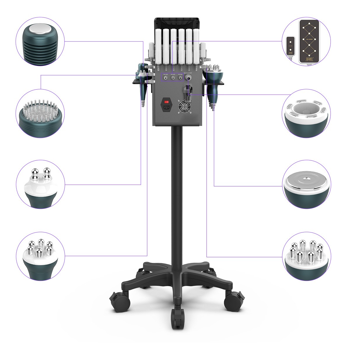 9 in 1 Beauty Machine for Skin Smoothing & Enhance Body Curves Vertical Model