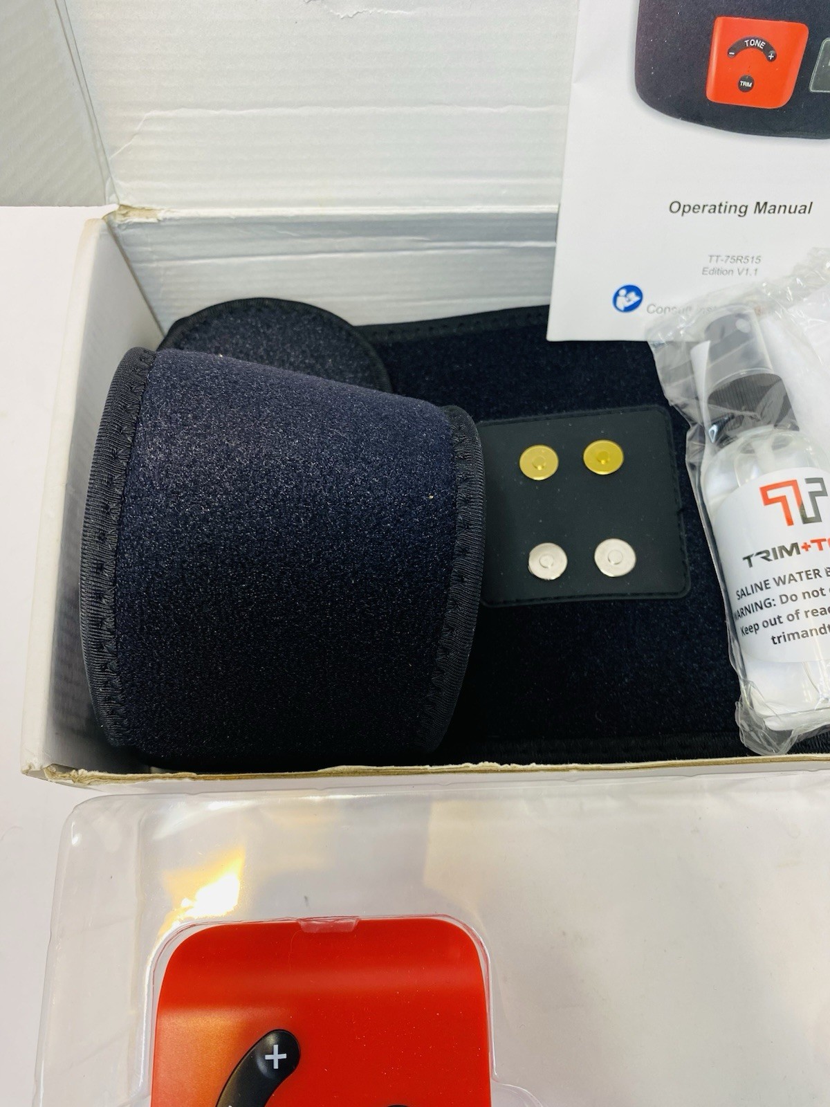 TRIM AND TONE BELT RED LIGHT THERAPY AND EMS ALL IN ONE UNIT FAT BURNING TONING