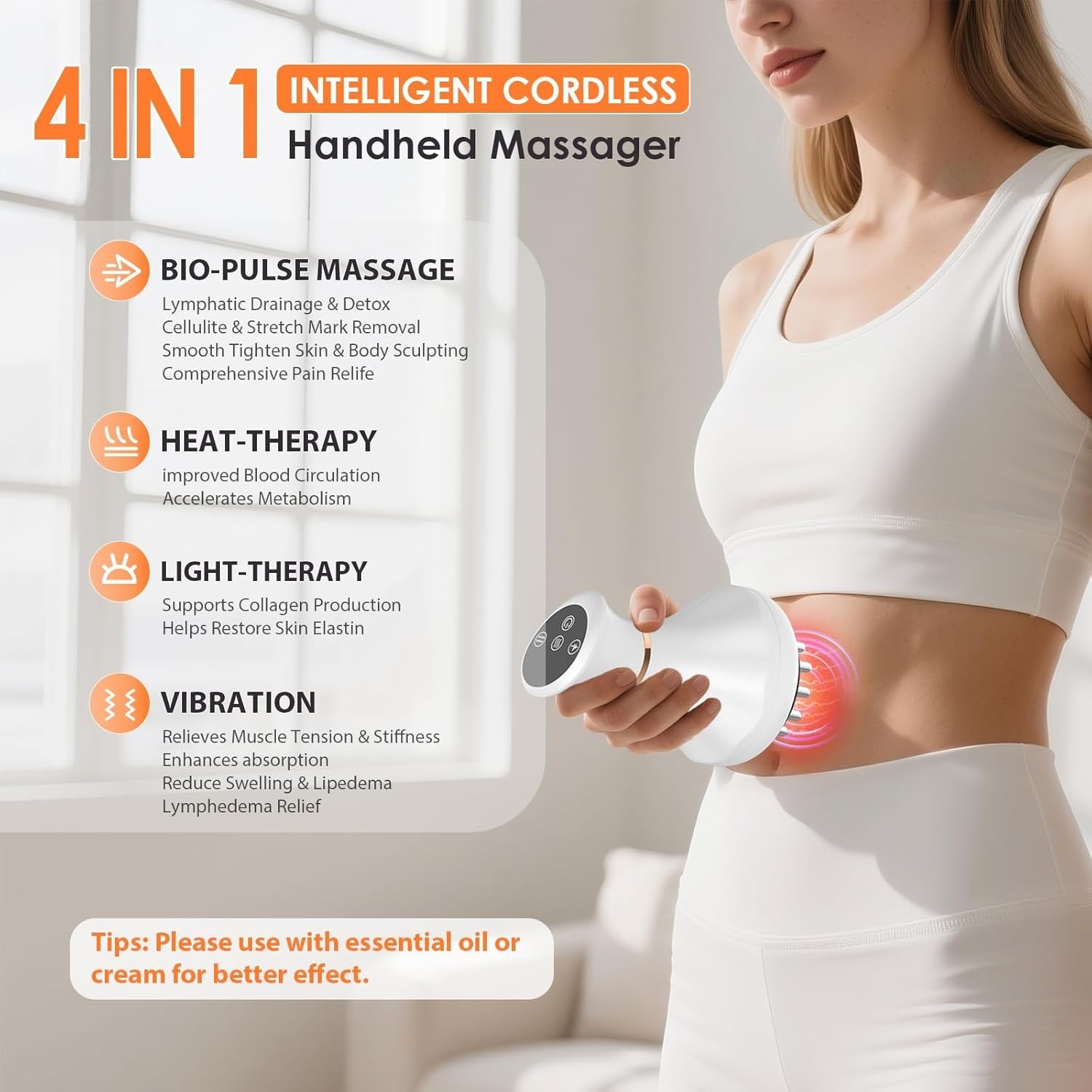 Body Sculpting Machine & Anti-Cellulite Massager: Rechargeable Lymphatic Drai…