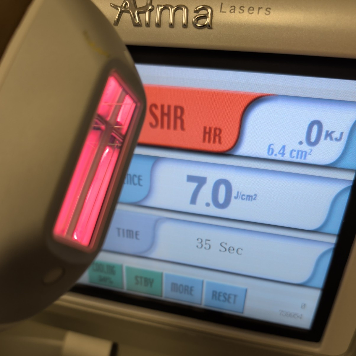 Alma Harmony XL 2015 with 540, Dye VL and I Pixel hand pieces