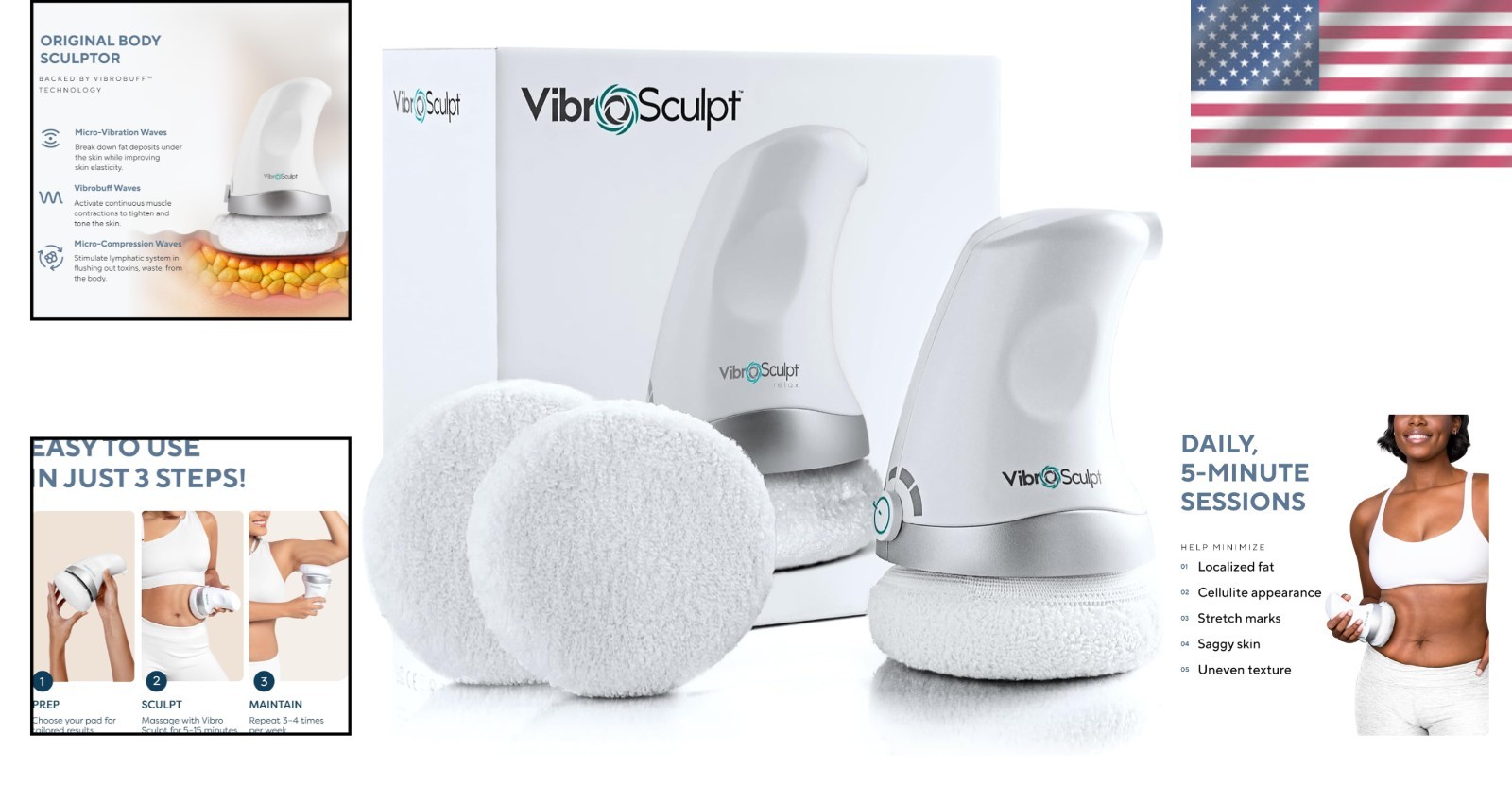 Gentle Vibration Body Sculpting Machine for Firming Legs, Stomach & Arms at Home