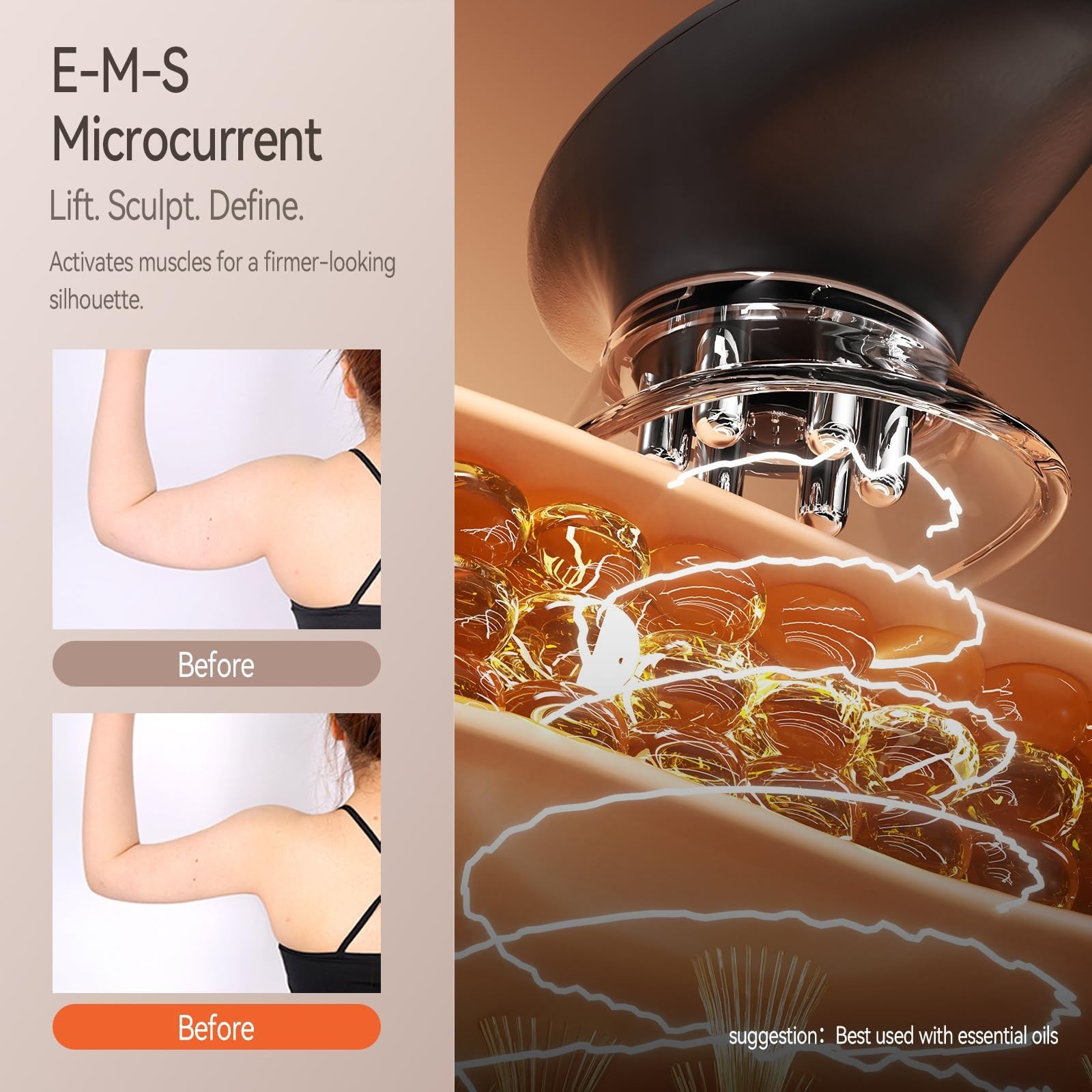 3-in-1 Body Sculpting Device – Red Light, Vacuum Suction & Microcurrent, Celluli