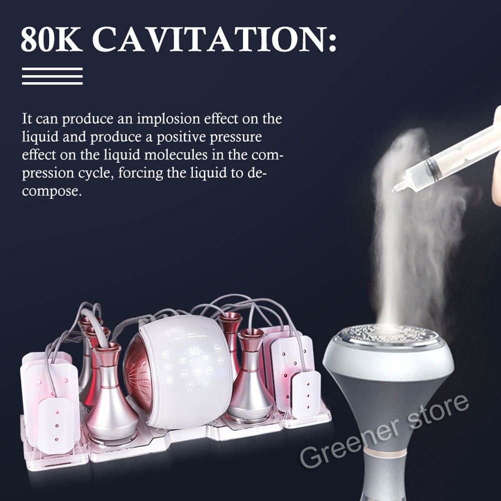 80K 6 In 1 Body Slimming Machine RF Anti-Wrinkle Rejuvenation Skin Lift Tighten