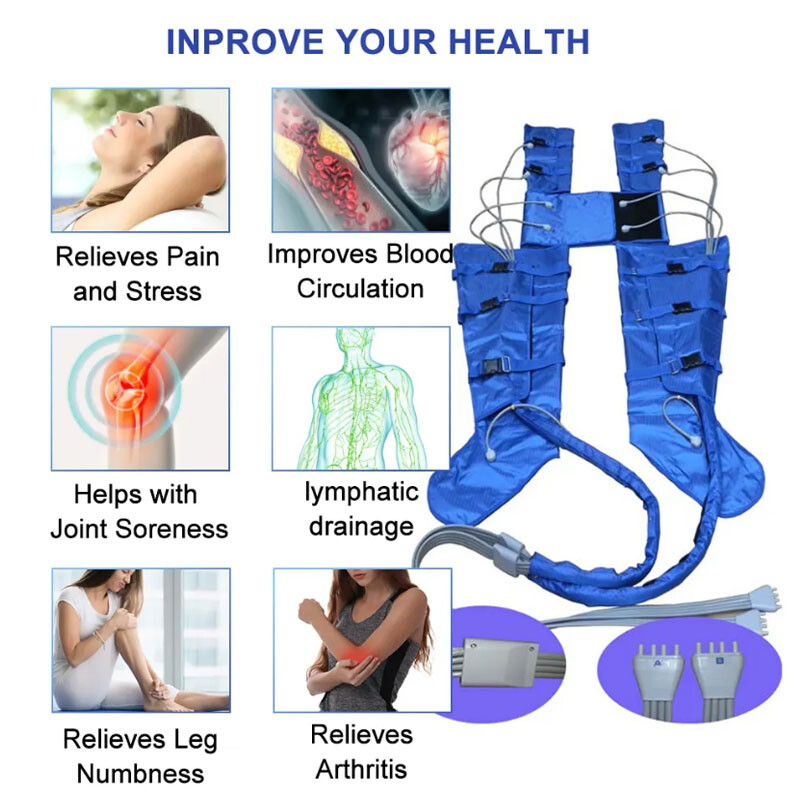 Air Pressure Full Body Suit 16 Air Bag Pressotherapy Lymphatic Drainage Machine