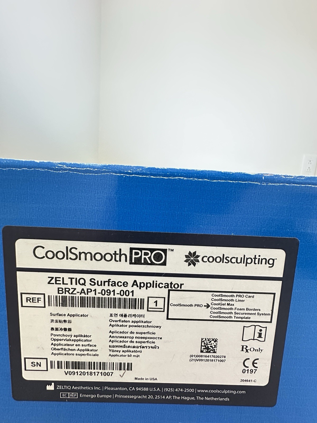 Tested + working — ZELTIQ CoolSmooth PRO Surface Applicator BRZ-AP1-091-001