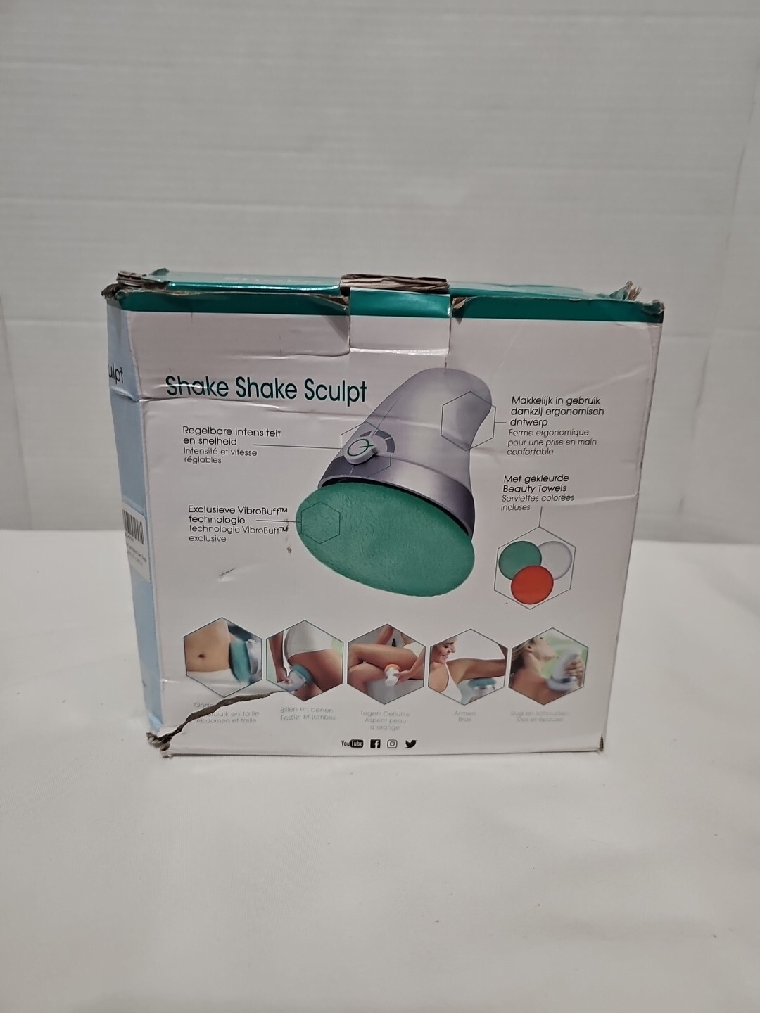 Body Sculpting/Cellulite Portable Handheld Massager w/ 3 Accessories Covers