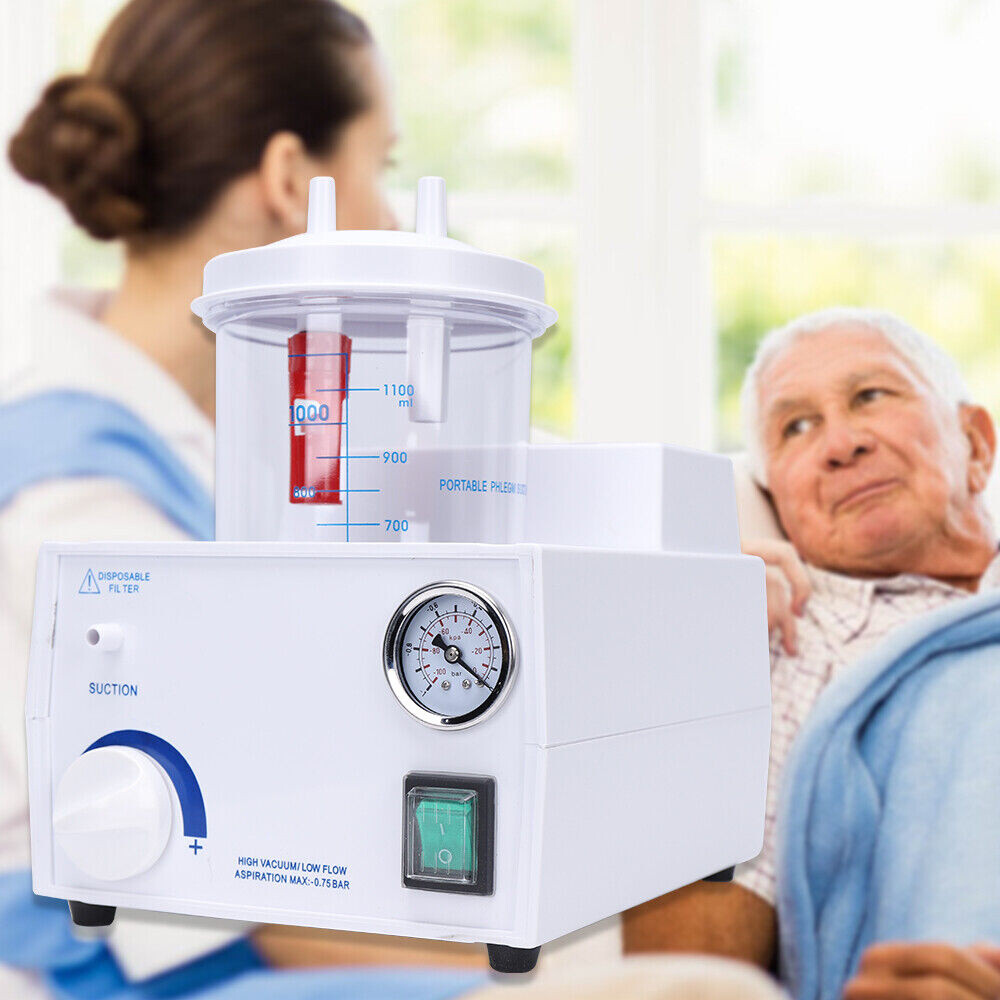 Portable Dental Phlegm Suction Unit Emergency Medical Vacuum Aspirator Machine