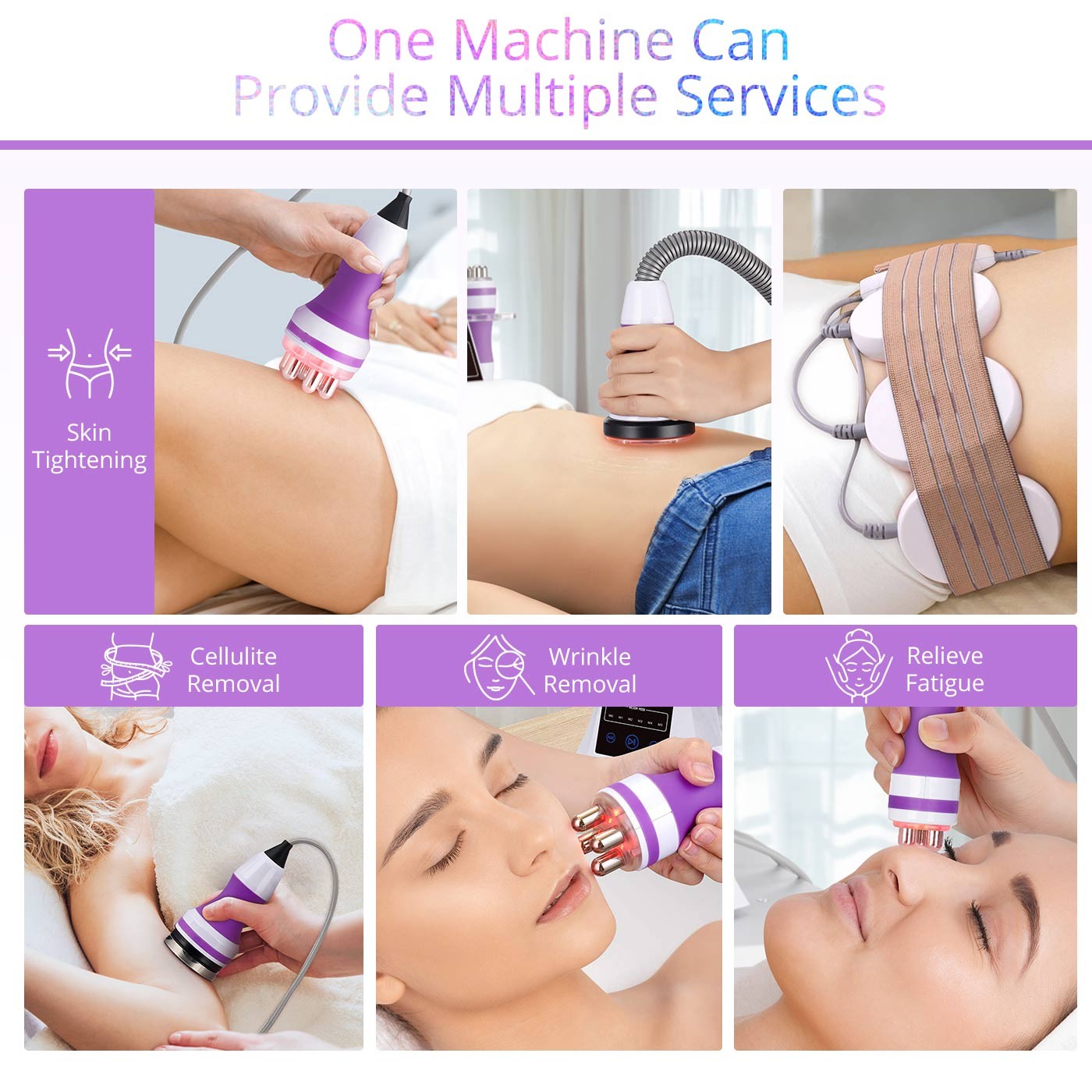 MultiFunction 6 in 1 Beauty Machine for Skin Elasticity & Silhouette Enhancement