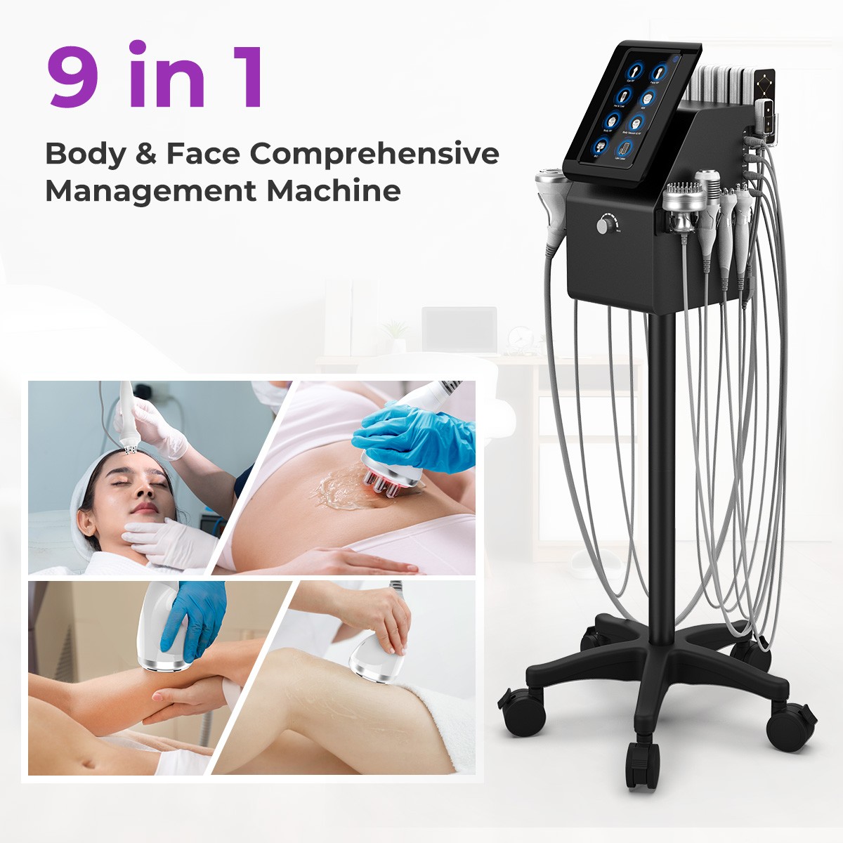Pro 9 in 1 Beauty Machine for Body Massage Facial Care Skin Lifting Lost Weig79