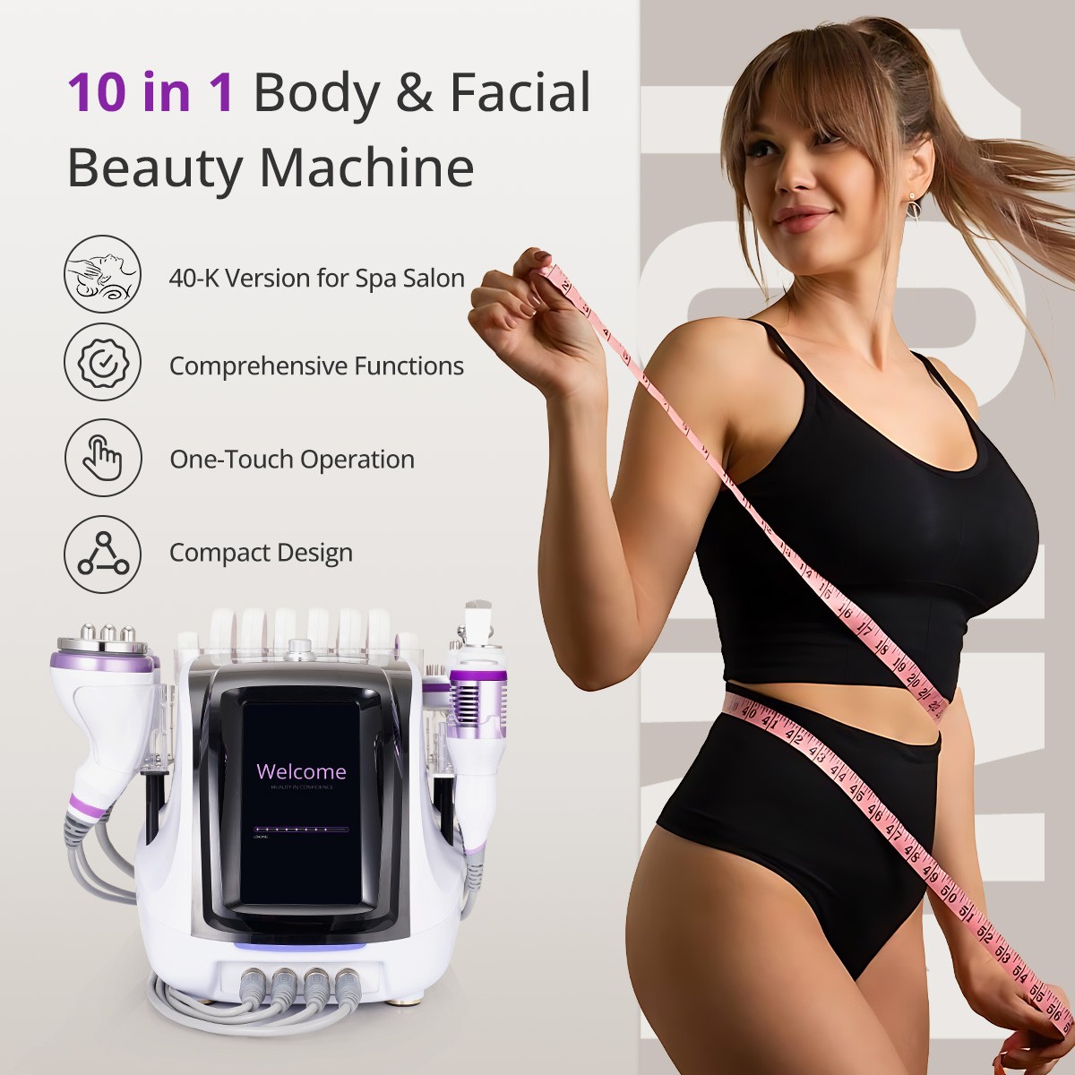 10 in 1 Beauty Machine Full Body Massage & Skin Care for Home Spa Salon Clinic