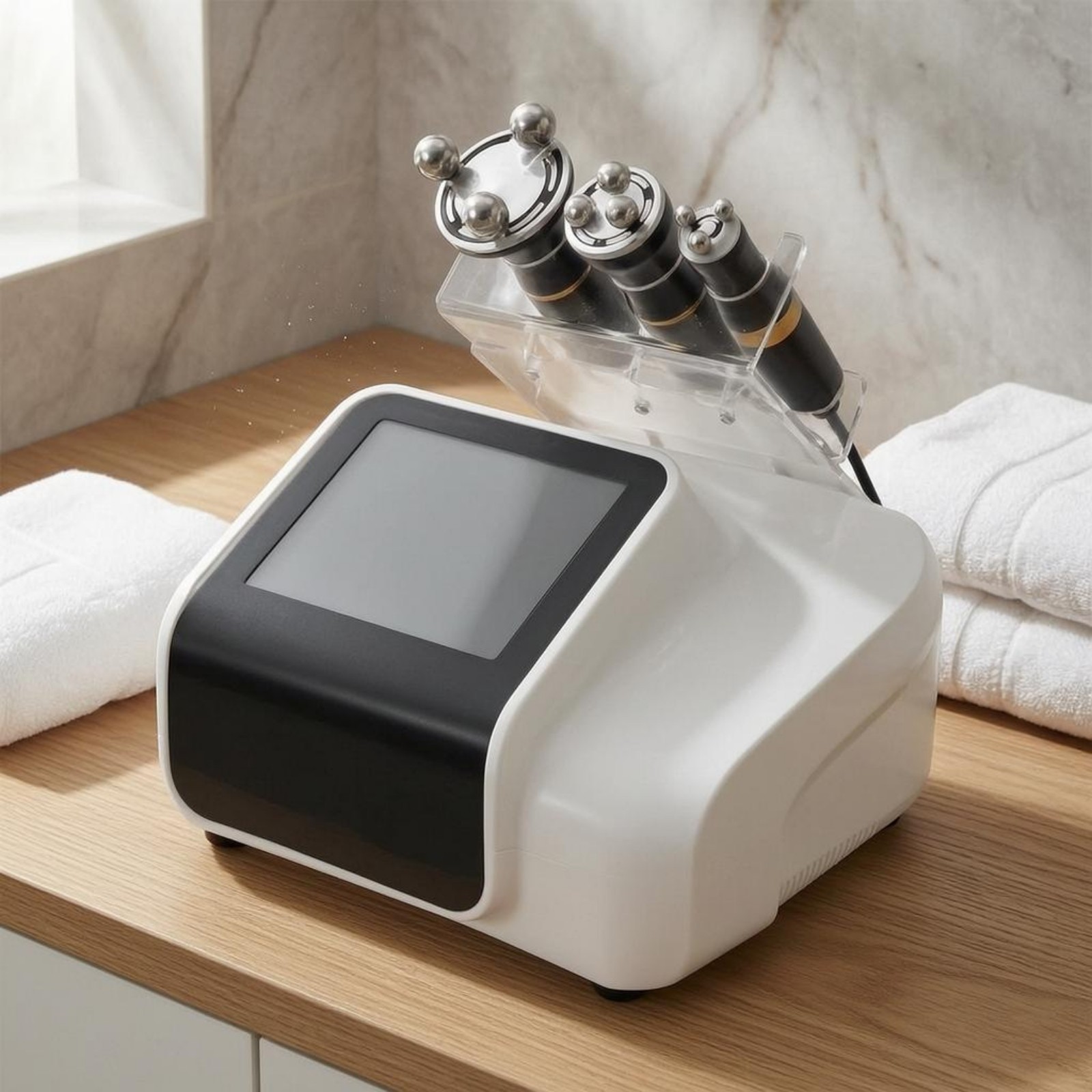 RF Rolling Aesthetic Device Black and White Multi-Orb Massager Device Easy To