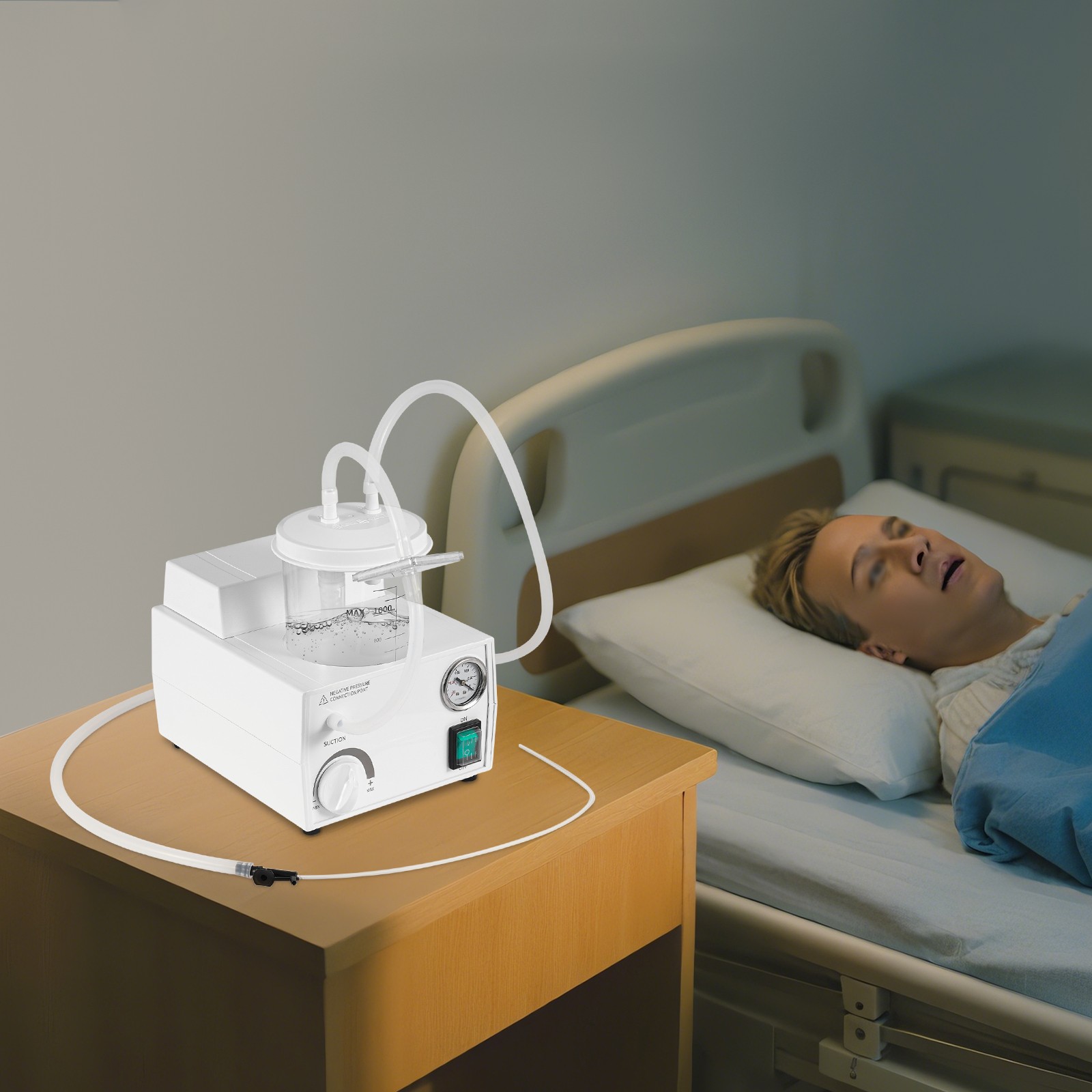 110V Portable Phlegm Suction Unit Sputum Aspirator Machine Medical Vacuum Pump