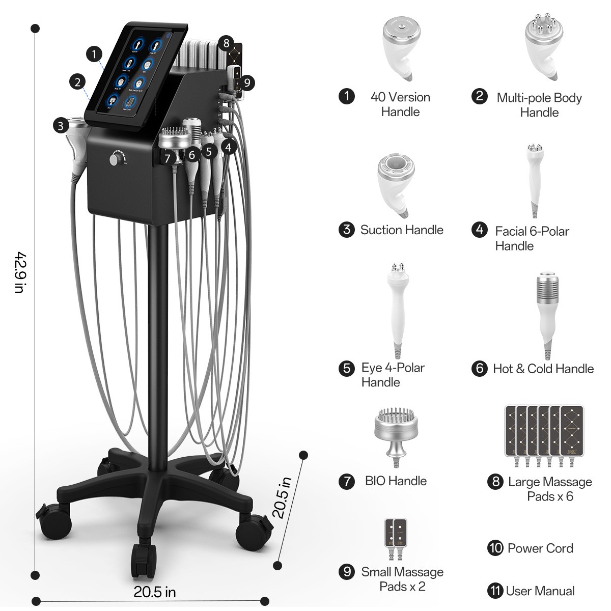 Pro 9 in 1 Beauty Machine for Body Massage Facial Care Skin Lifting Lost Weig79