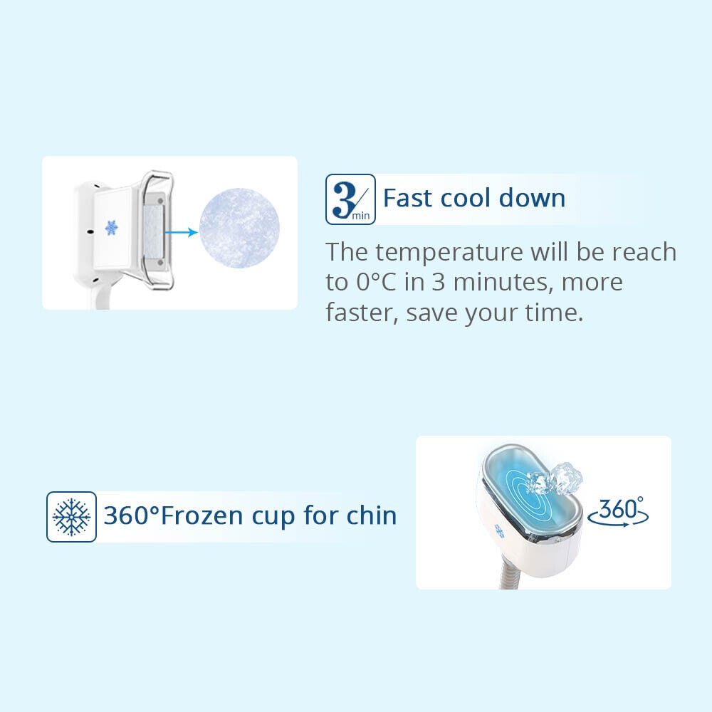 1/2/3 Handles Cold Freezing Beauty Machine Cool Sculpt Double Chin Removal Salon