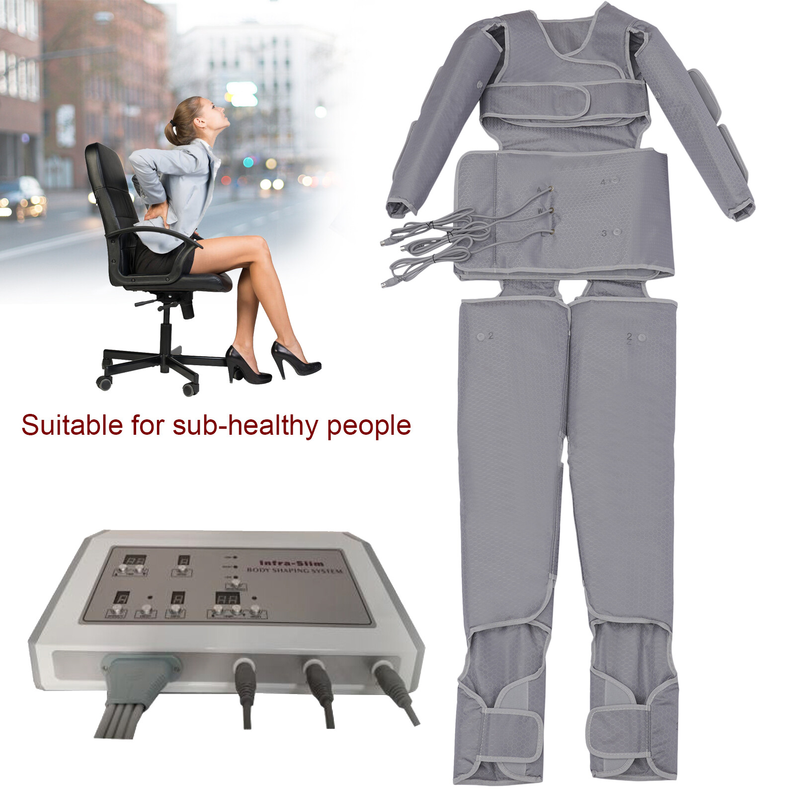Air Pressure Suit Far Infrared Lymph Drainage Slim Pressotherapy Machine NEW US