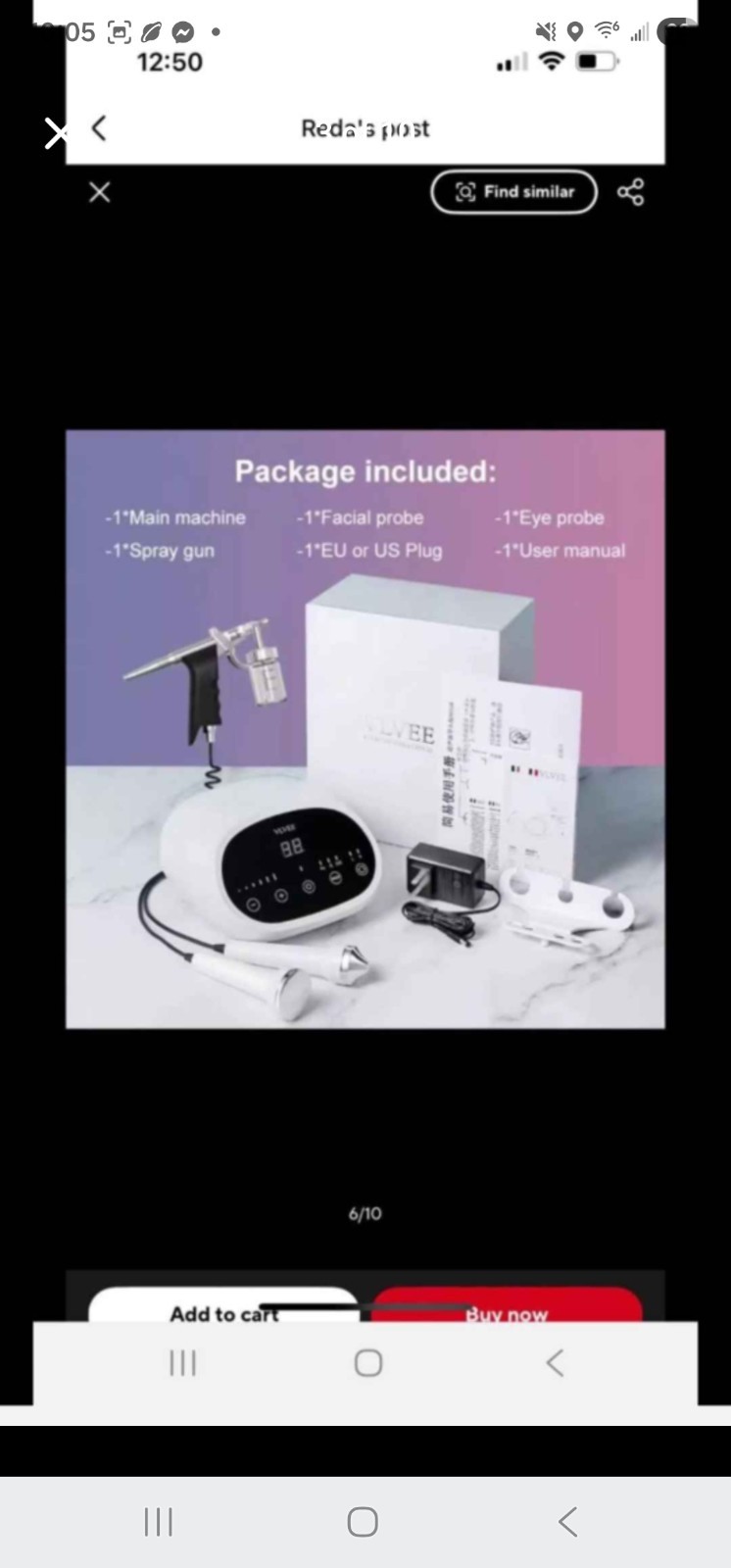 SEWDY Ultrasonic Cavitation Facial Machine w/ Spray Function, Multiple Probes
