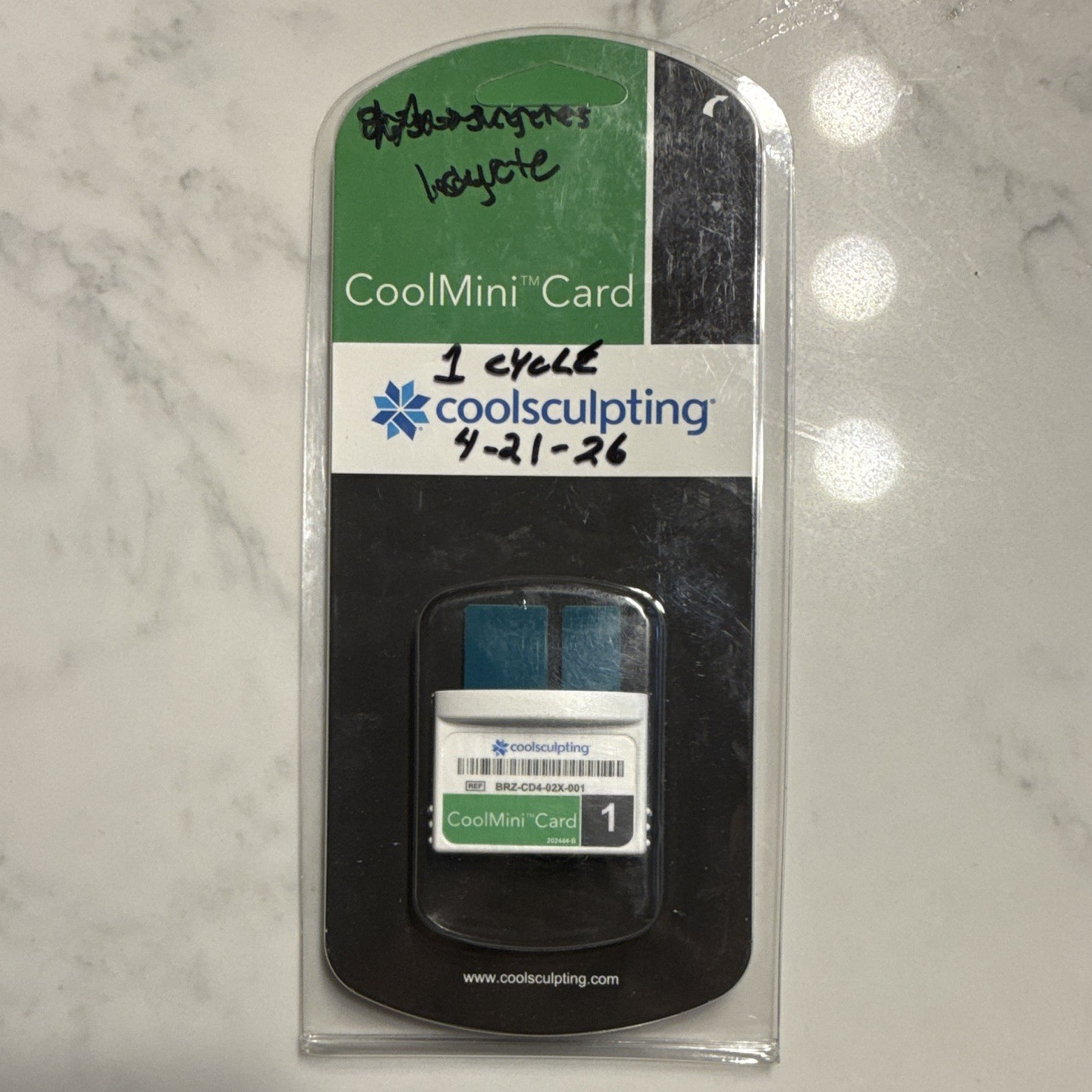 CoolSculpting CoolMini Card 1 Cycle BRZ-CD4-02X-001 Portable Cosmetology