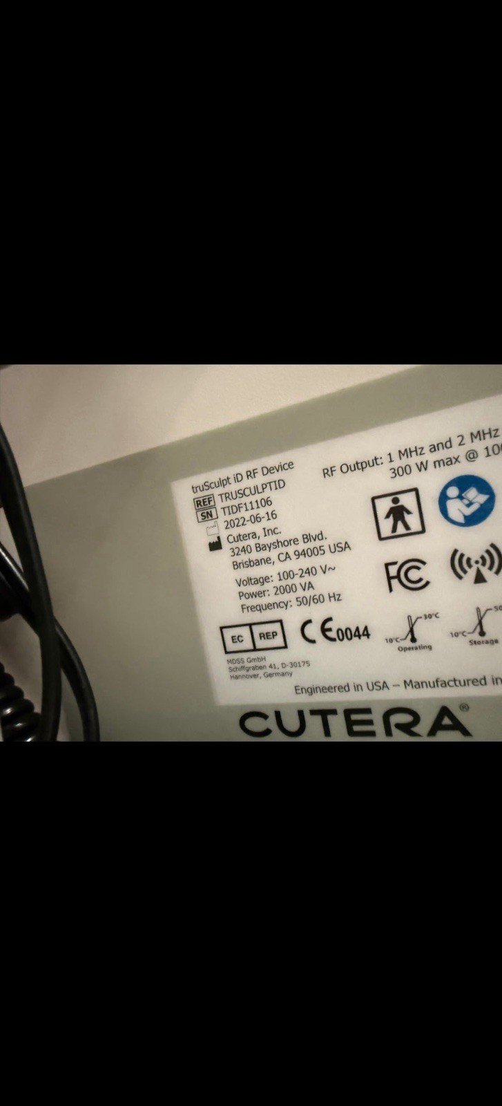 2022 Cutera TruSculpt ID