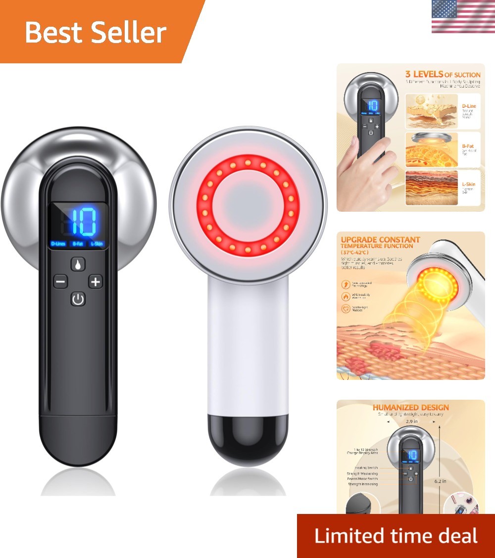 Portable Handheld Cellulite Massager – Heats Up for Skin Tightening and Slimming