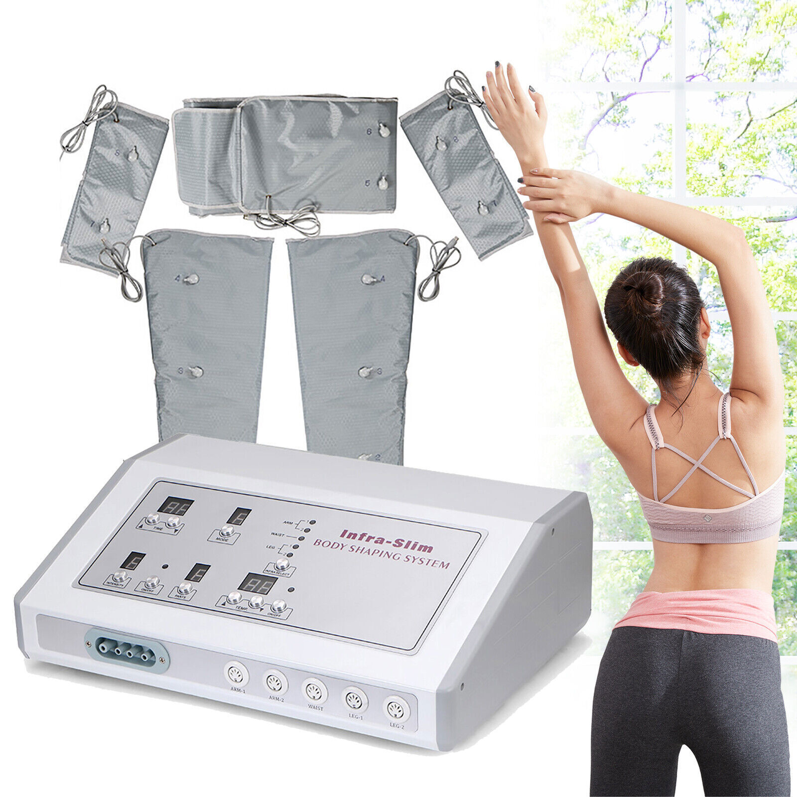 New Air Wave Pressure Far Heat Pressotherapy Body Slimming Weight Loss Machine