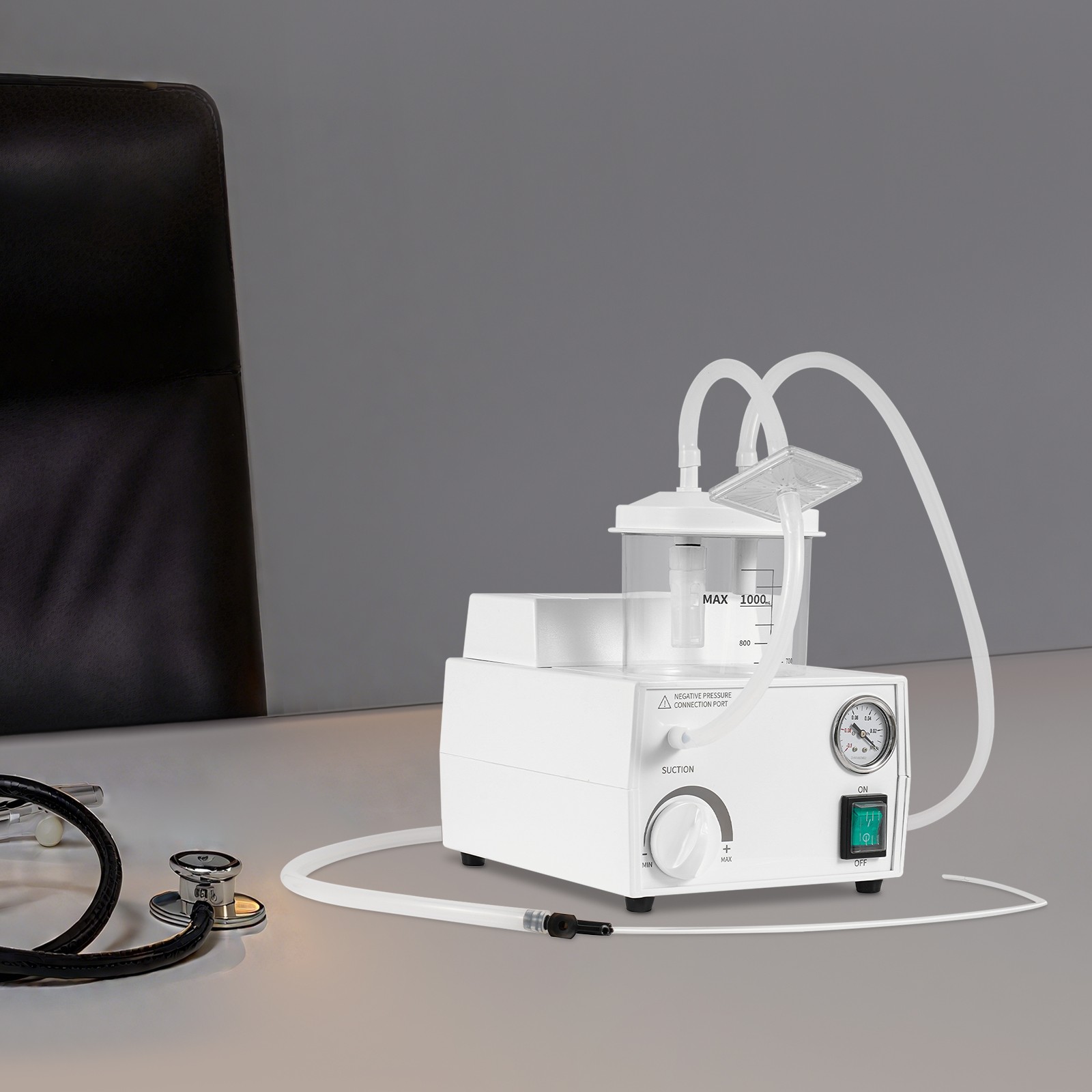 Portable Dental Phlegm Suction Unit Emergency Medical Vacuum Aspirator Machine