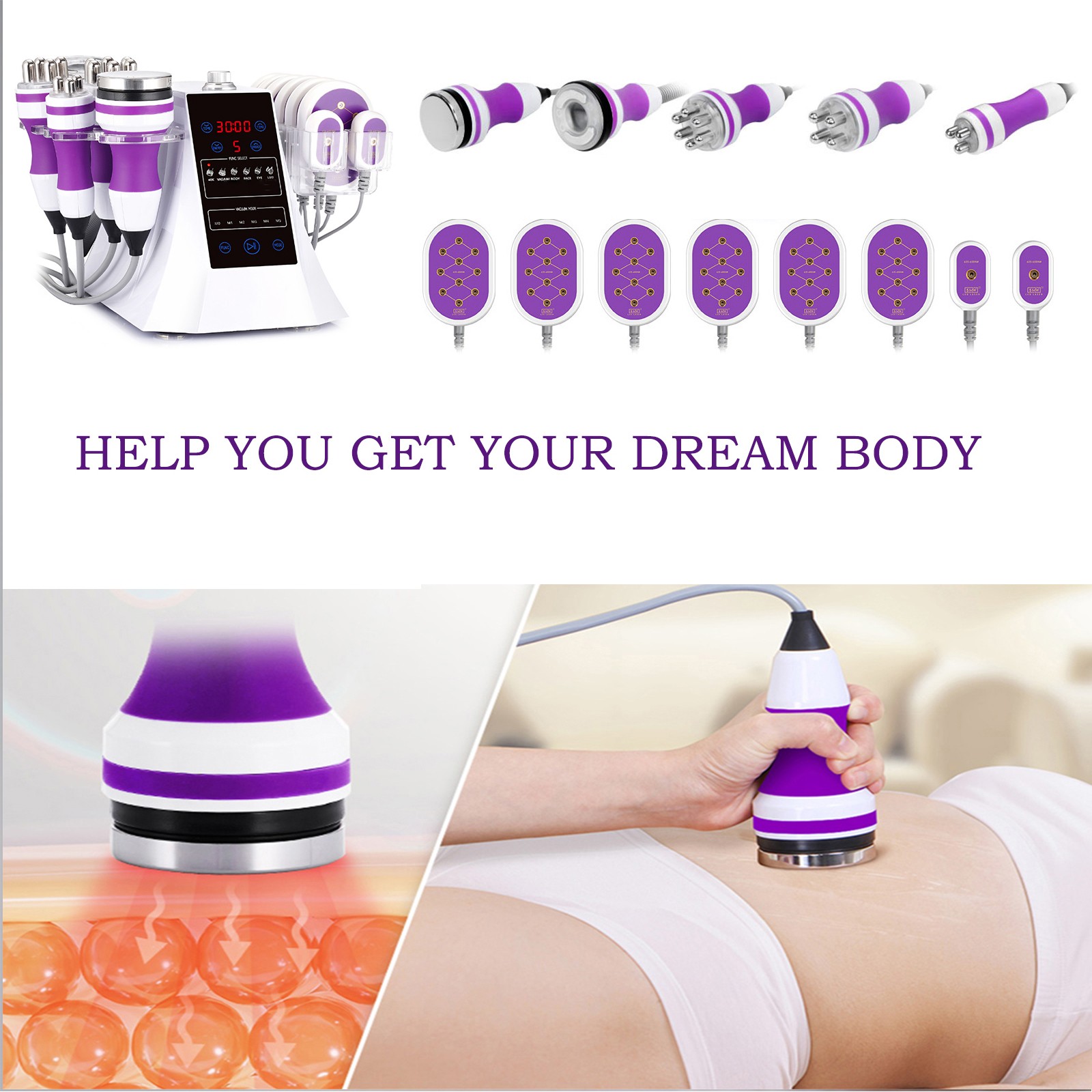 6 IN 1 Full Body Facial Massage Machine for Skin Care Body Massage Salon Machine