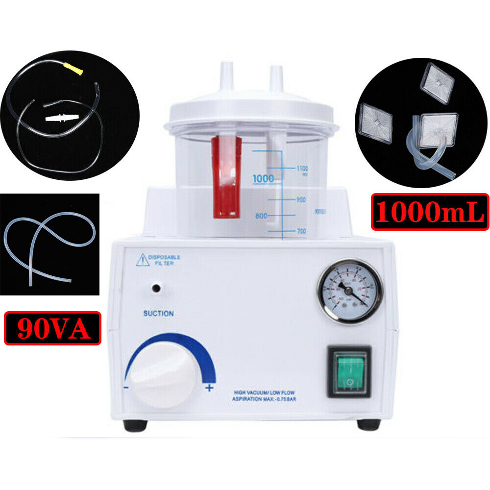 1000mL Dental Suction Machine Oral Emergency Vacuum Phlegm Suction Unit 110V