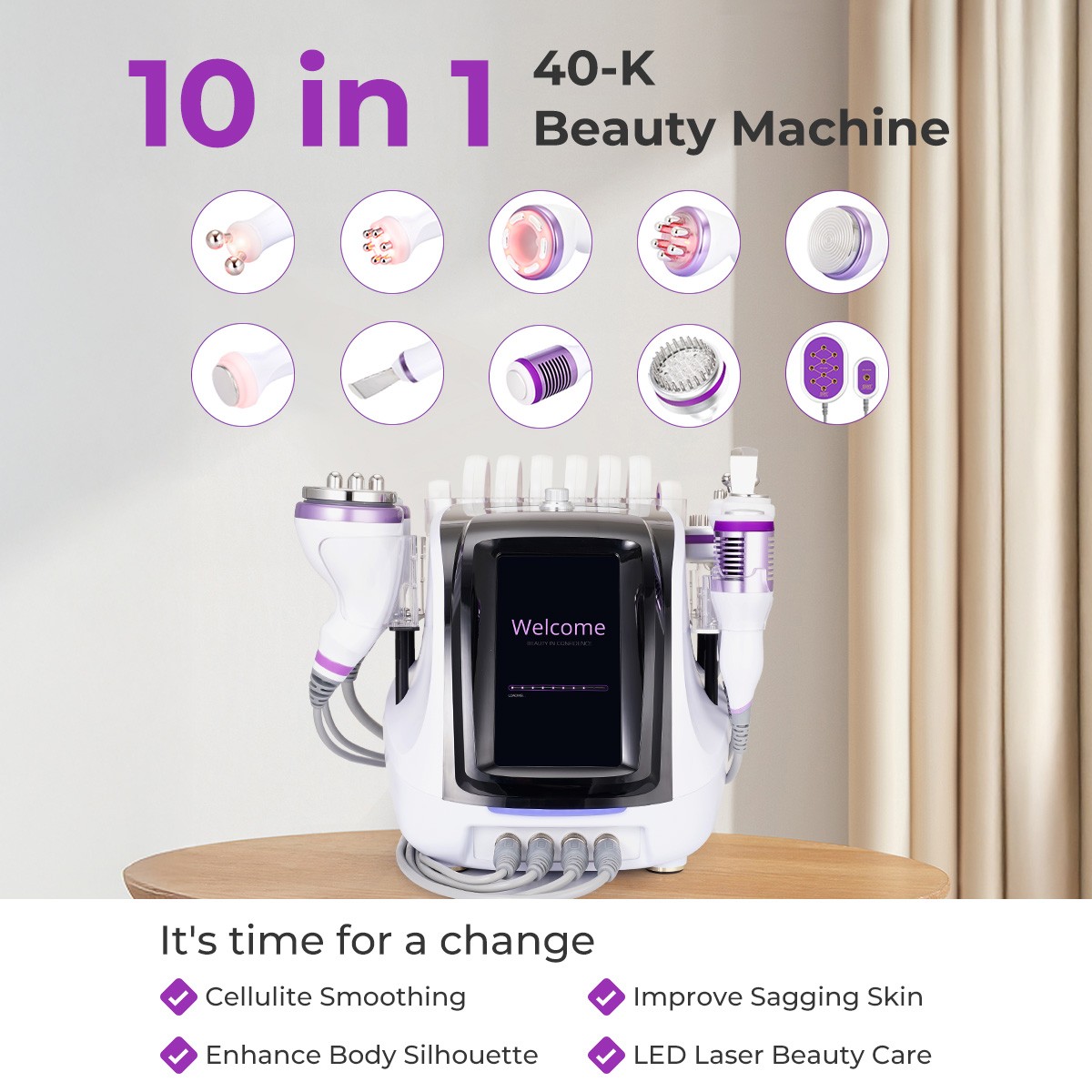 Pro 10 in 1 Beauty Machine for Body Massage Facial Care Skin Lifting Lost Weig87