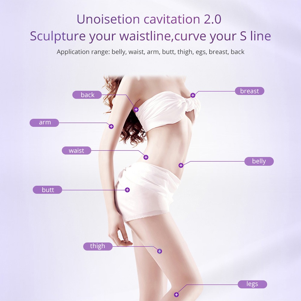 6 in 1 40K Ultrasonic Machine Cavitation Radio Frequency Cellulite Massage Skin