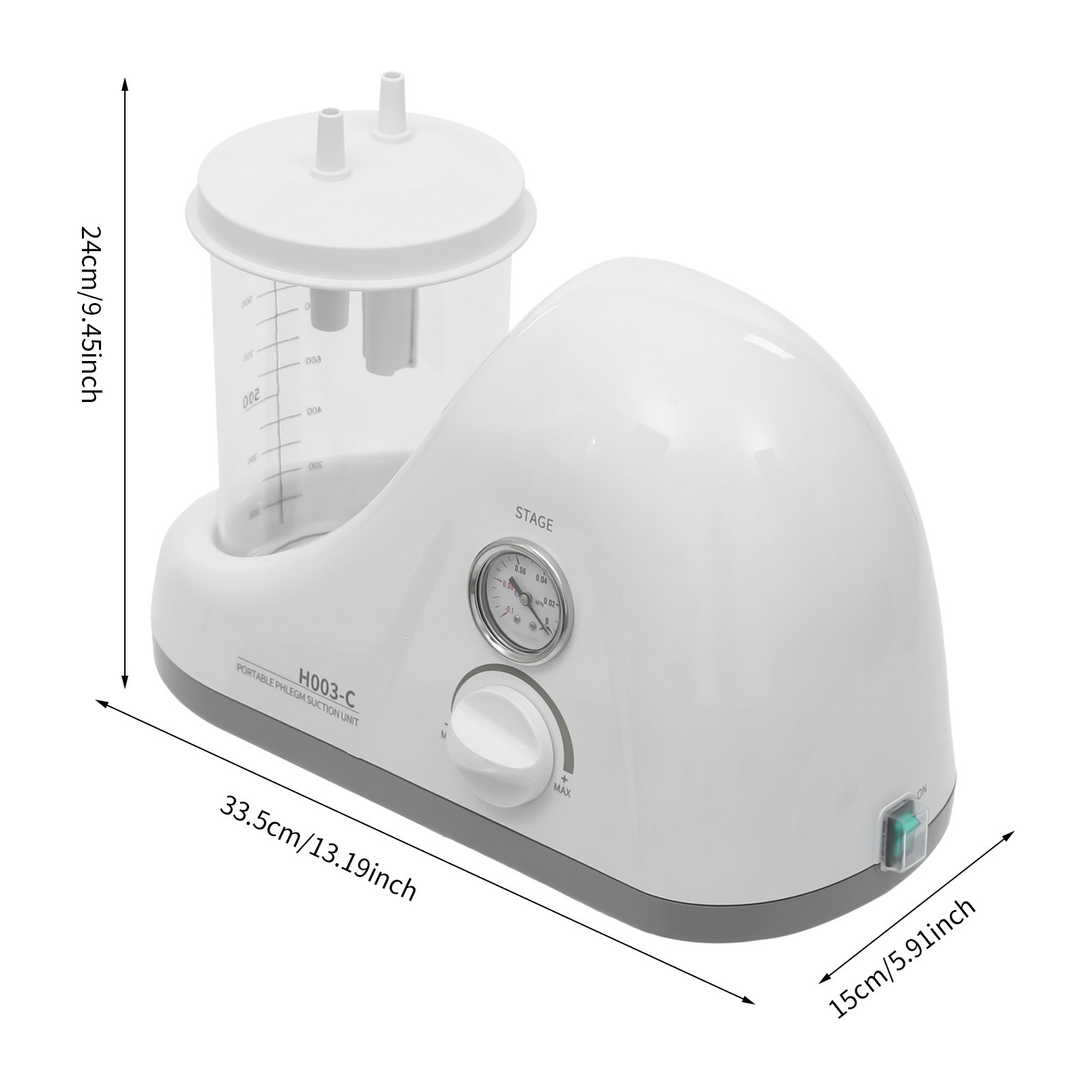 Portable Dental Phlegm Suction Unit Emergency Medical Vacuum Aspirator Machine