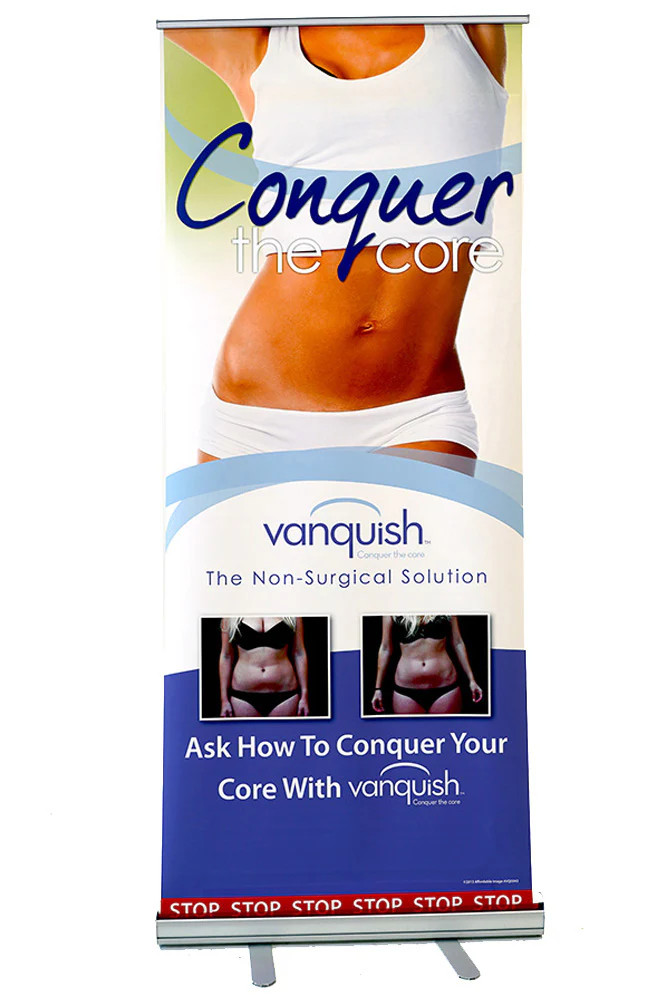 Vanquish “Ask How to Conquer Your Core” Retractable