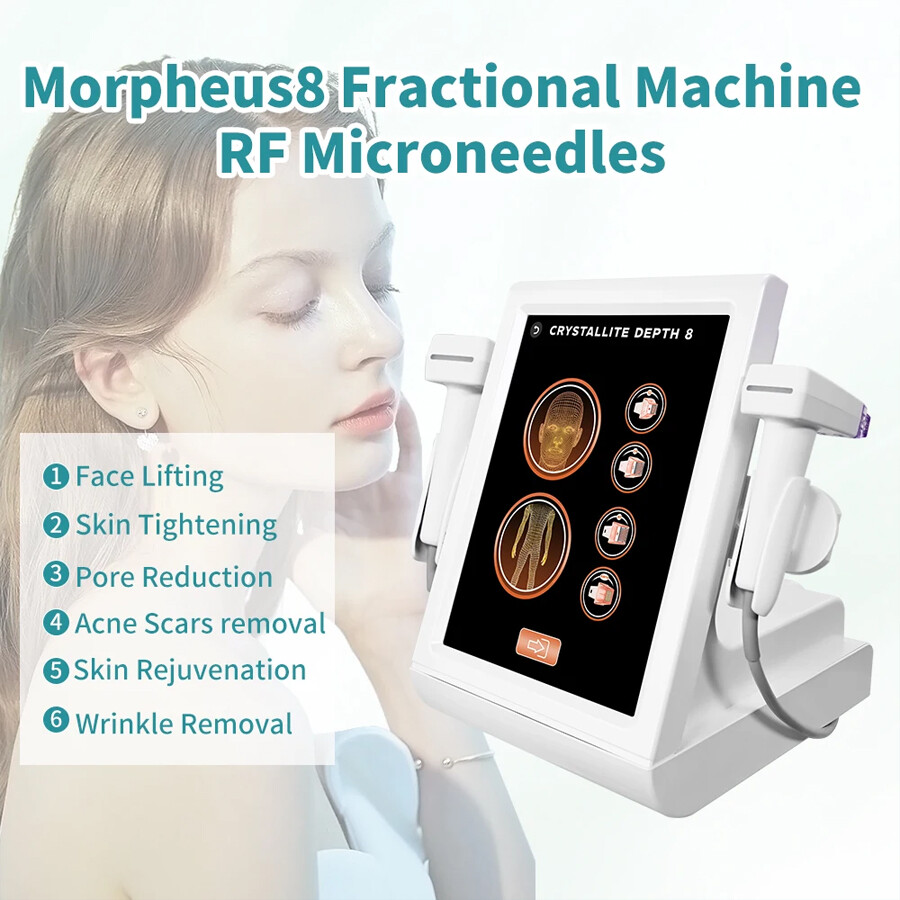 Morpheus8 Fractional Gold Radio Frequency Facial Lifting Skin Tightening Machine