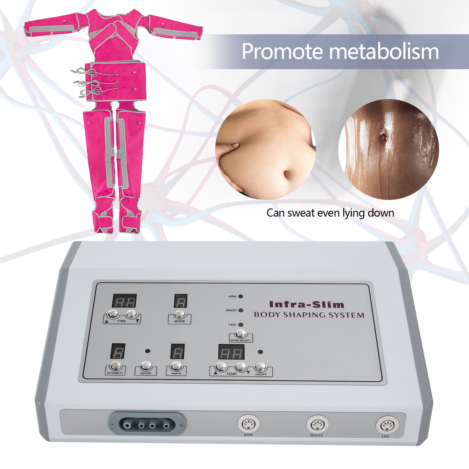 Air Pressure Lymphatic Drainage Pressotherapy Weight Loss Slimming Machine 600W