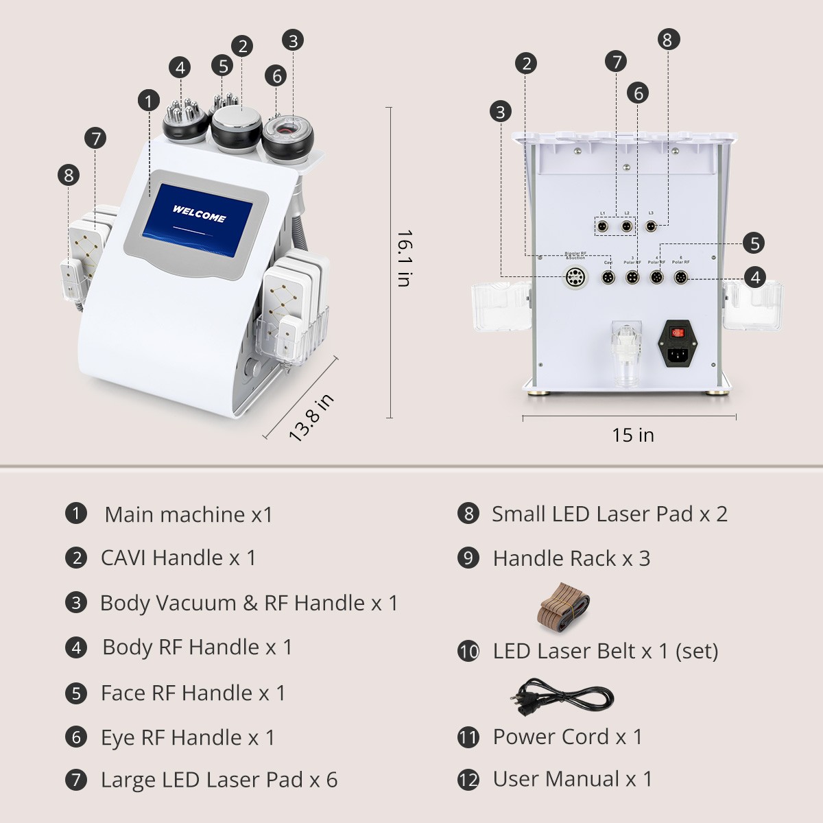 6 in 1 Beauty Machine for Skin Smoothing & Enhance Body Curves Best For Home use