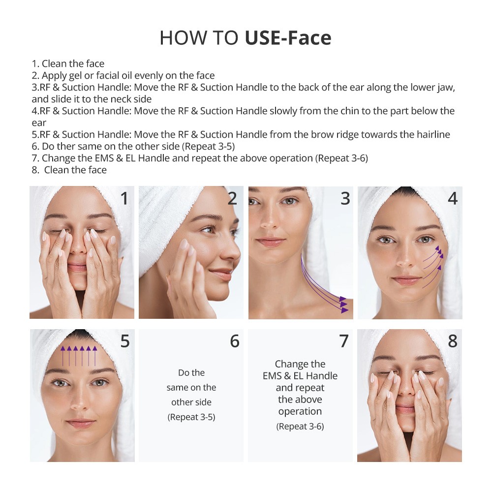 4 in 1 30Version Beauty Machine for Body Massage Facial Skin Care Flat Handle US
