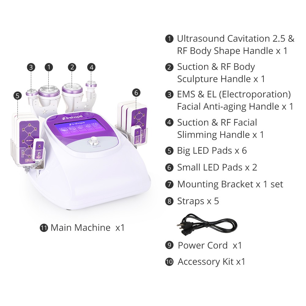 6 in 1 Multifunctional Beauty Machine Body Massage Facial Skin Care Skin Lifting