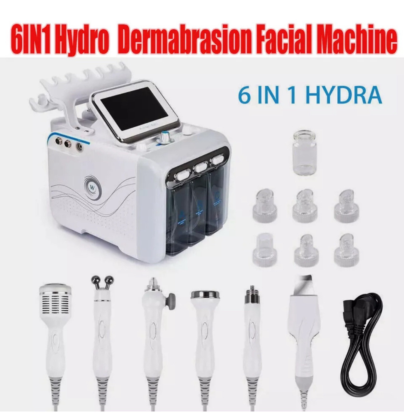 6in 1 Small Bubble Water Oxygen H2-O2 Spots Blackhead/Pore Reduction Machine