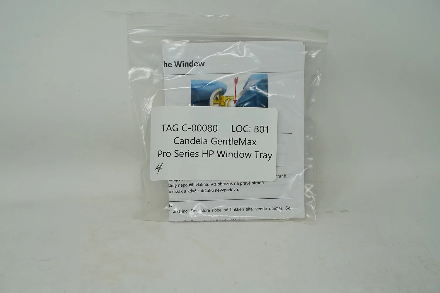 Candela GentleMax Handpiece Window Tray Replacement