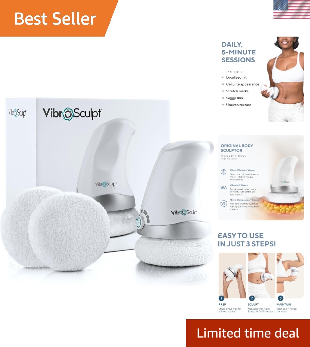 Gentle Vibration Body Sculpting Machine for Firming Legs, Stomach & Arms at Home